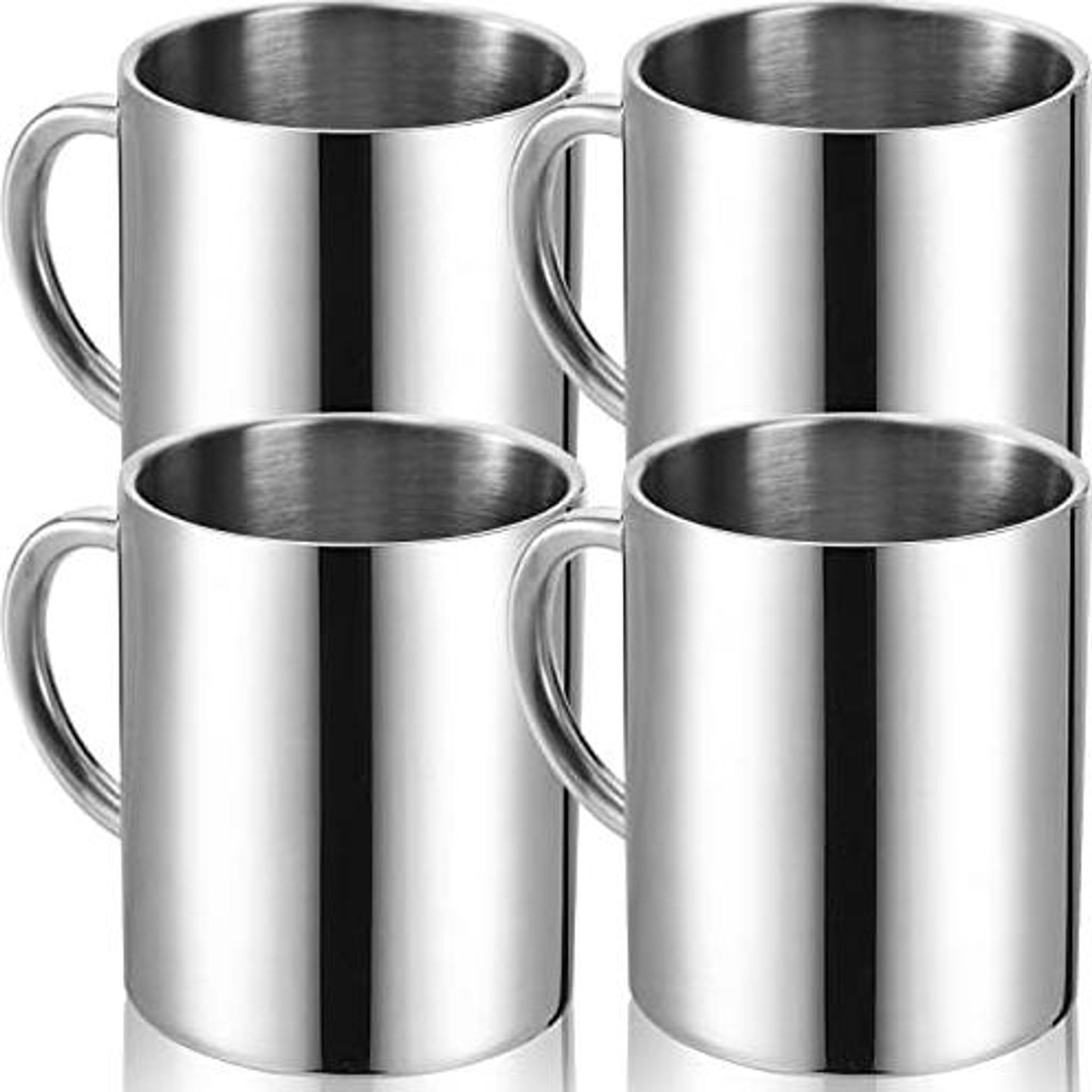 FELIXLEO Teebereiter Hochwertiges Set aus Edelstahl Kaffeebechern für heiße Getränke nun