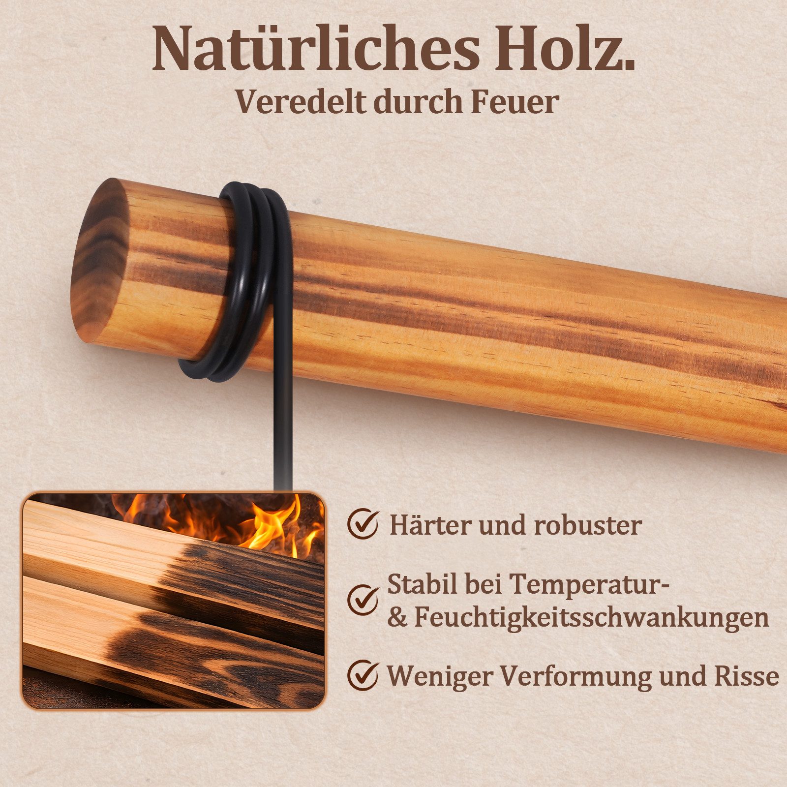 Nettlife Deckenleuchte Holz 2/3/4 flammig Retro Schwarz Deckenlampe E27 Industrial, Höhenverstellbar, LED wechselbar, Flur Wohnzimmer Schlafzimmer