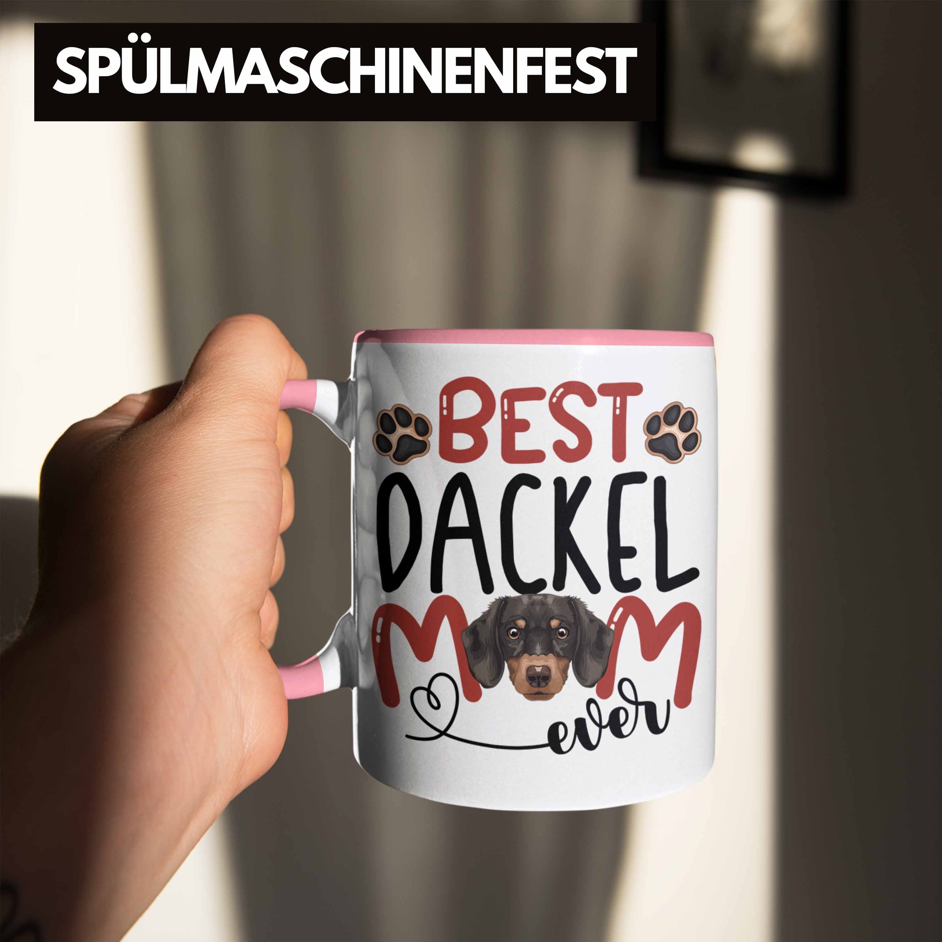 Dackel Tasse Trendation Rosa Mom Geschenk Spruch Tasse Lustiger Besi Besitzerin Geschenkidee