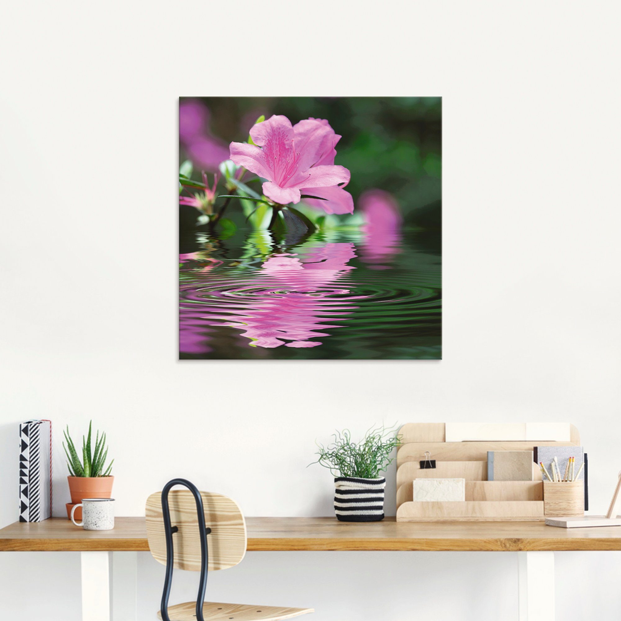 Artland Glasbild Azalee, Blumen (1 St), in verschiedenen Größen