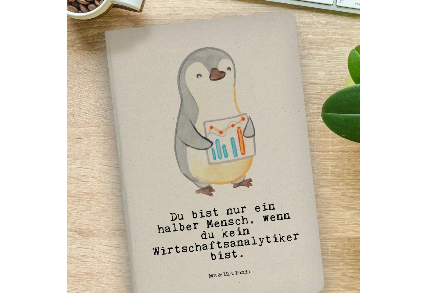 Thumbnail - Mr. & Mrs. Panda Notizbuch Wirtschaftsanalytiker Herz - Transparent - Geschenk, Firma, Mitarbeit Mr. & Mrs. Panda, Langl...