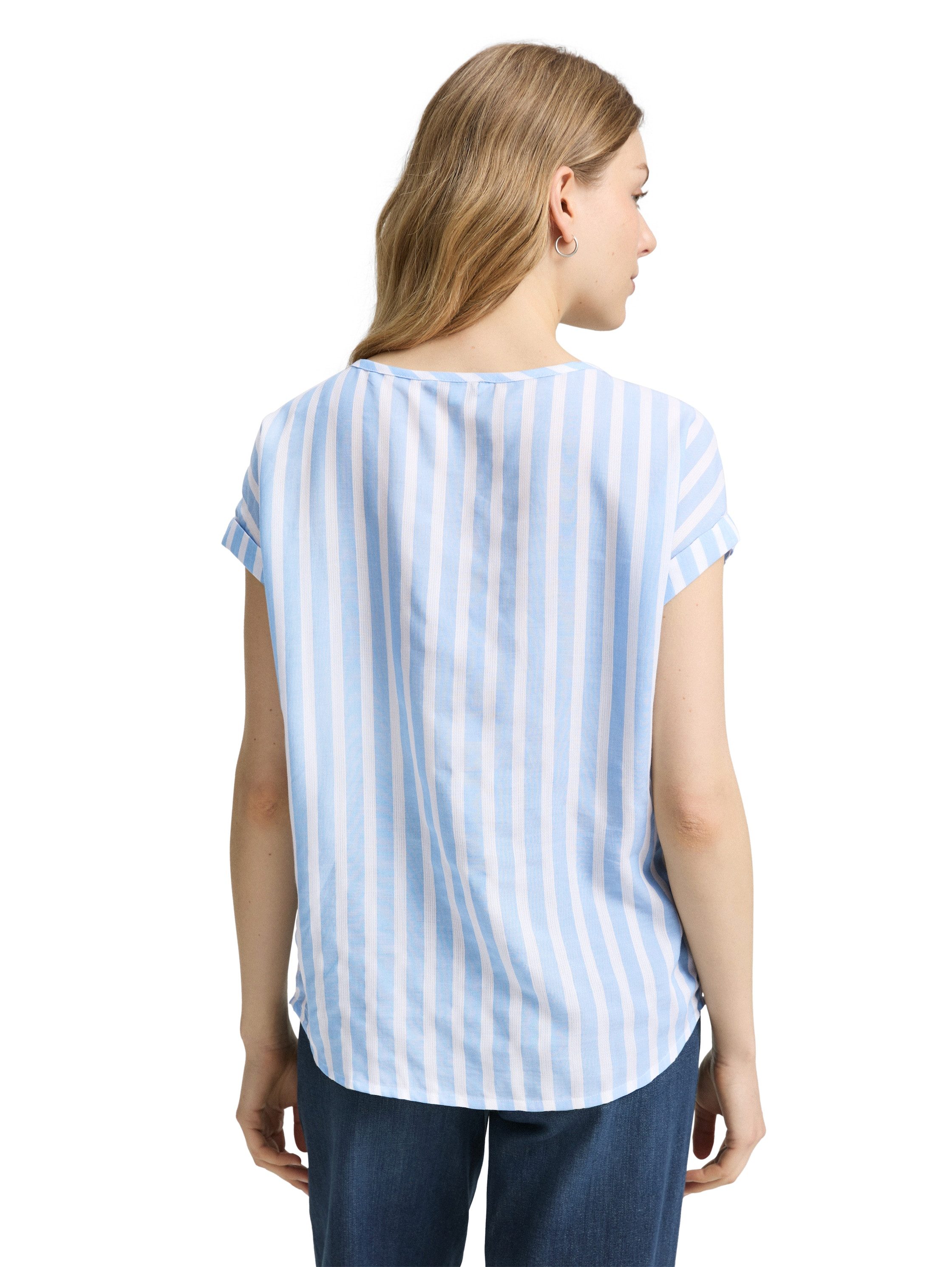 TOM TAILOR Shirtbluse mit Streifen Muster günstig online kaufen