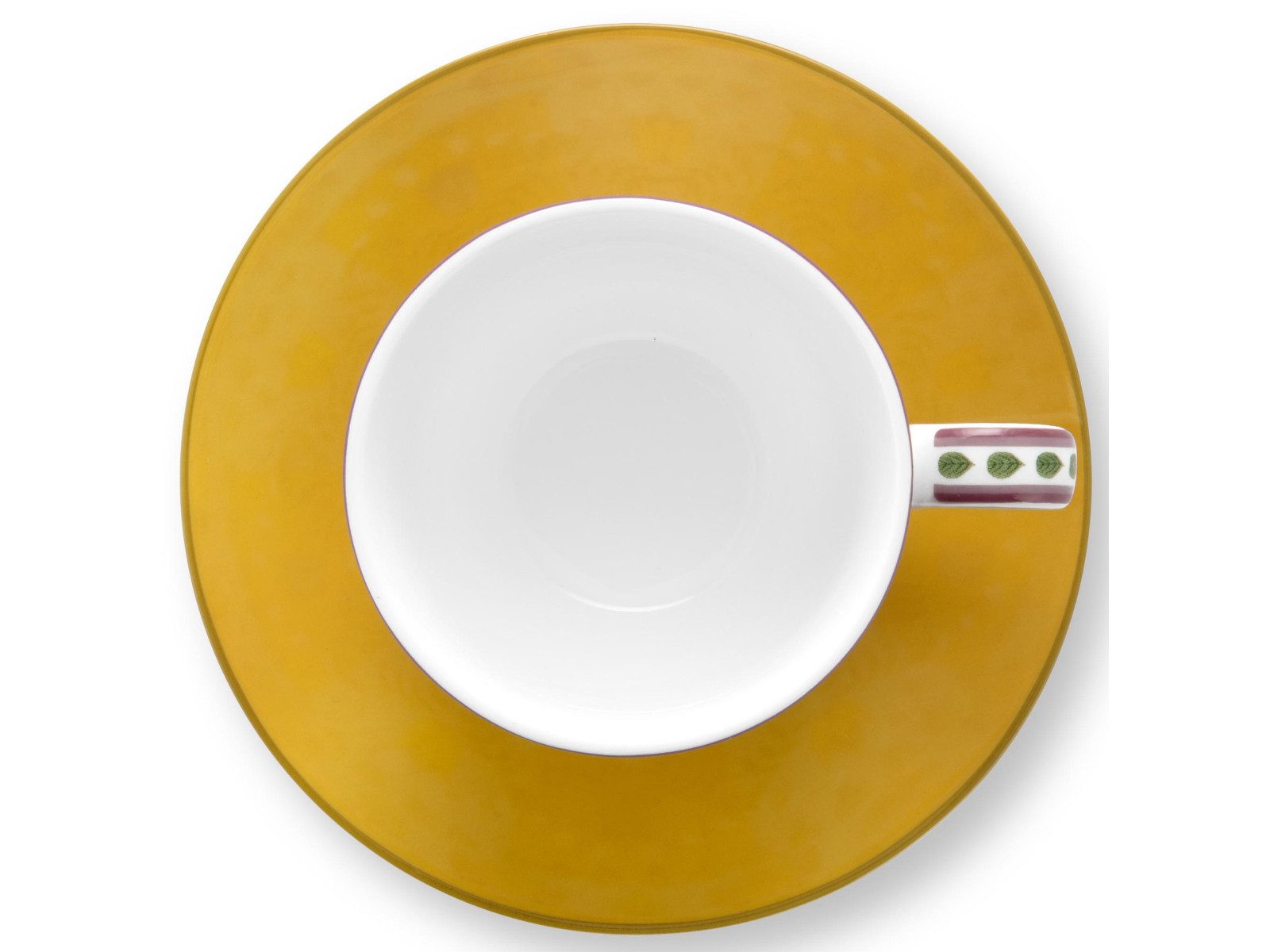 PiP Studio Espressotasse Lily&Lotus Moon Delight Yellow Espressotasse mit Untertasse 0,12l, Porzellan