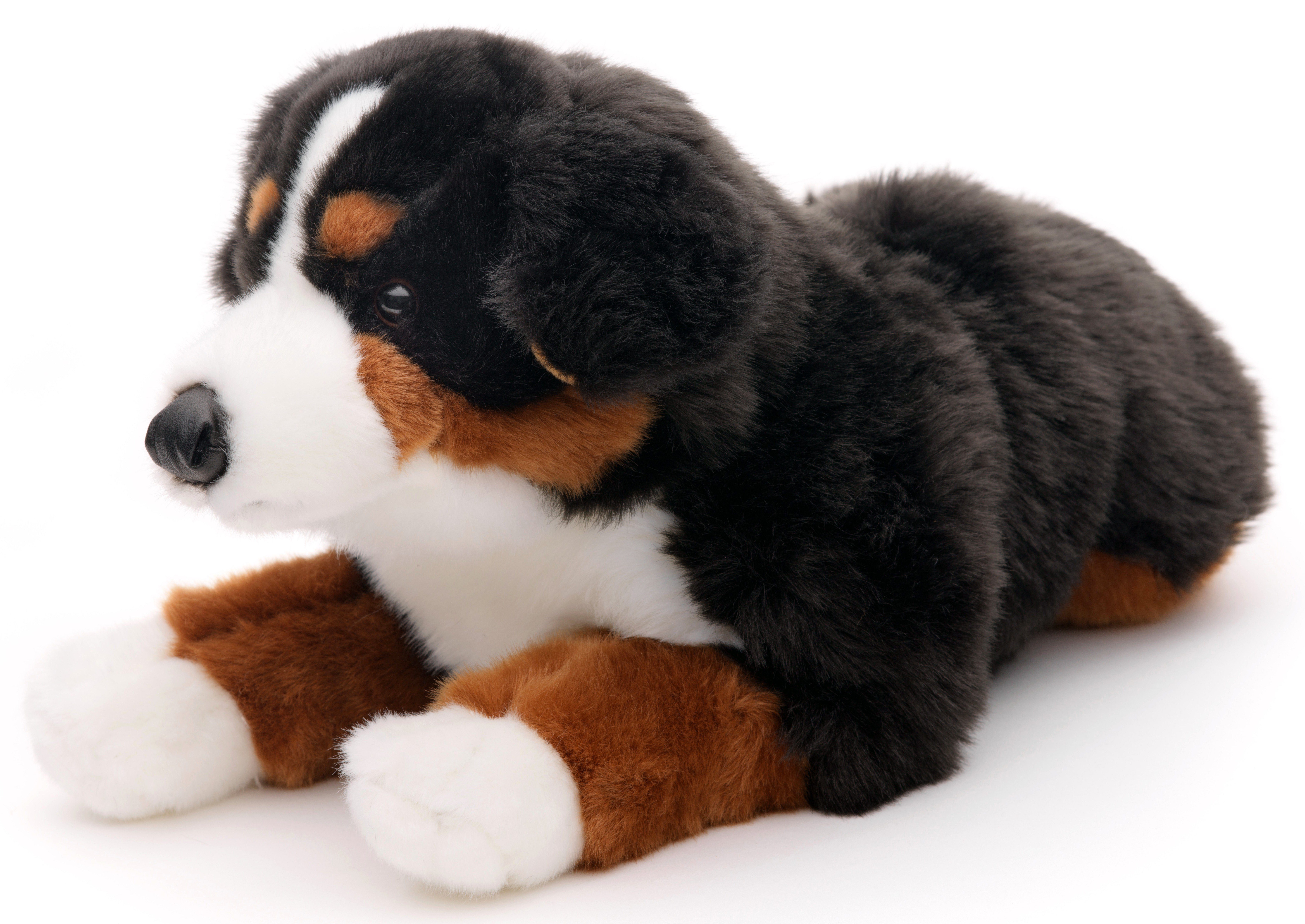 Uni-Toys Kuscheltier Berner Sennenhund, liegend - 46 cm (Länge) - Plüsch-Hund - Plüschtier, zu 100 % recyceltes Füllmaterial