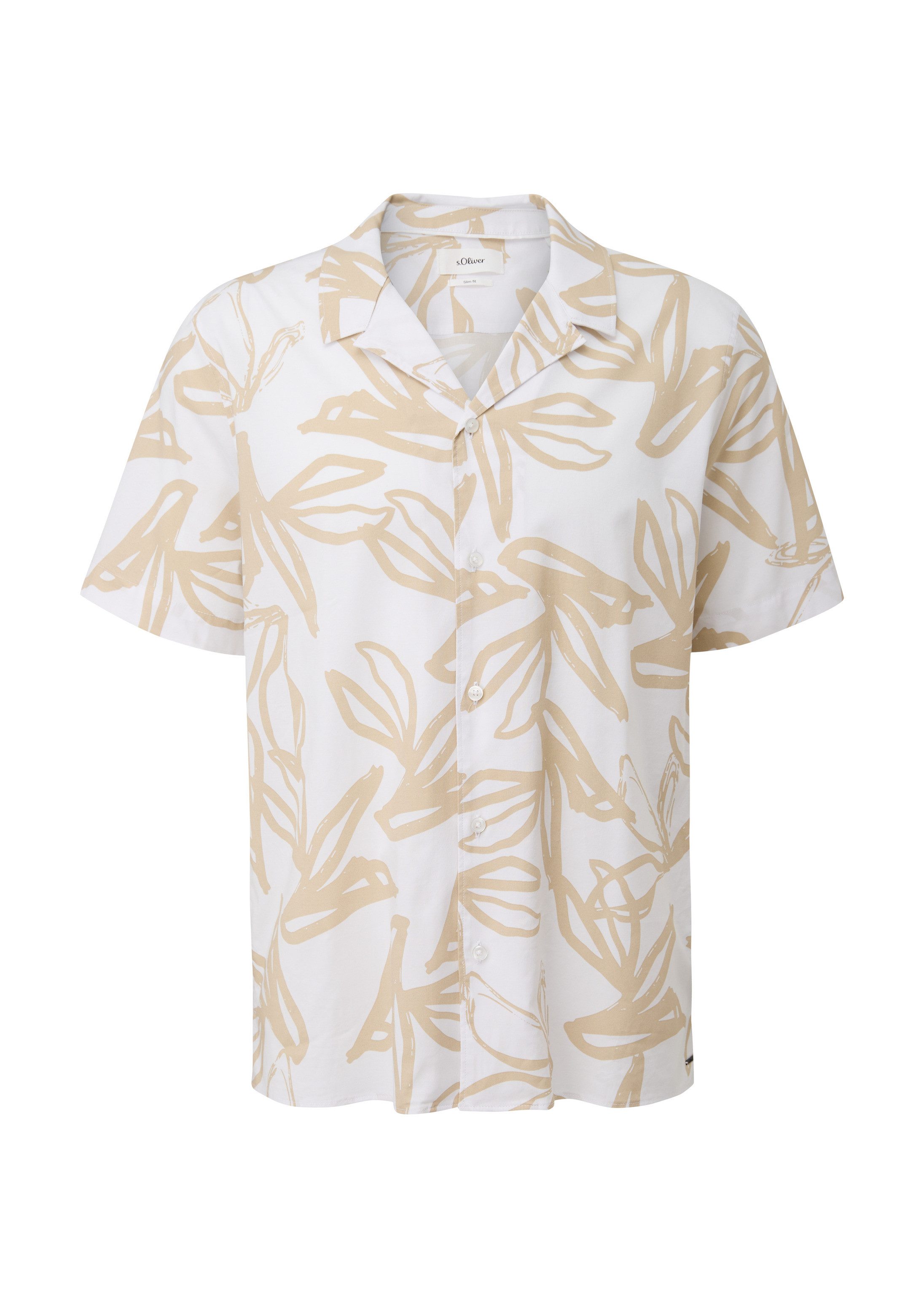 s.Oliver Kurzarmhemd Hemd Kurzarmhemd mit All-over-Print