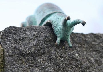 Bronzeskulpturen Skulptur Bronzefigur kleine grüne Schnecke