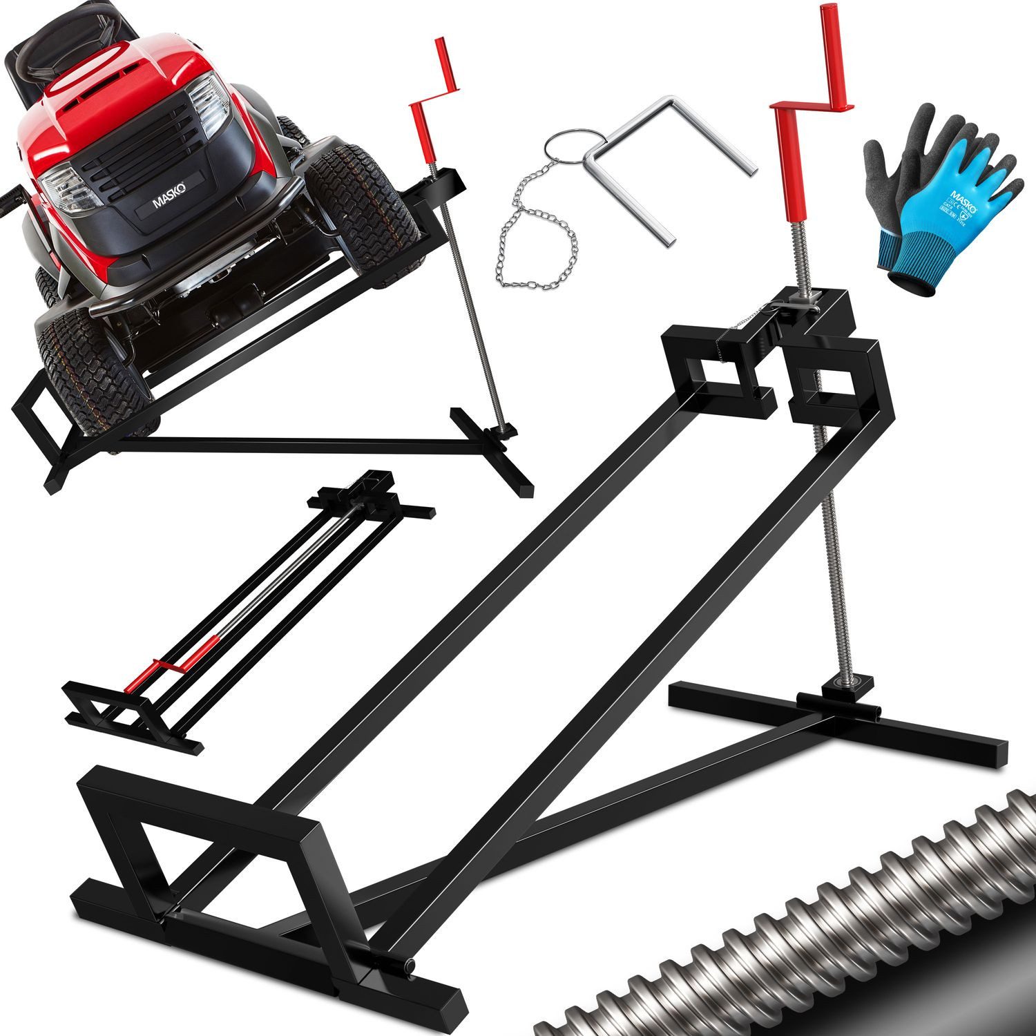 MASKO Rasentraktor, Rasentraktor Heber 400kg Aufsitzmäher Hebevorrichtung günstig online kaufen