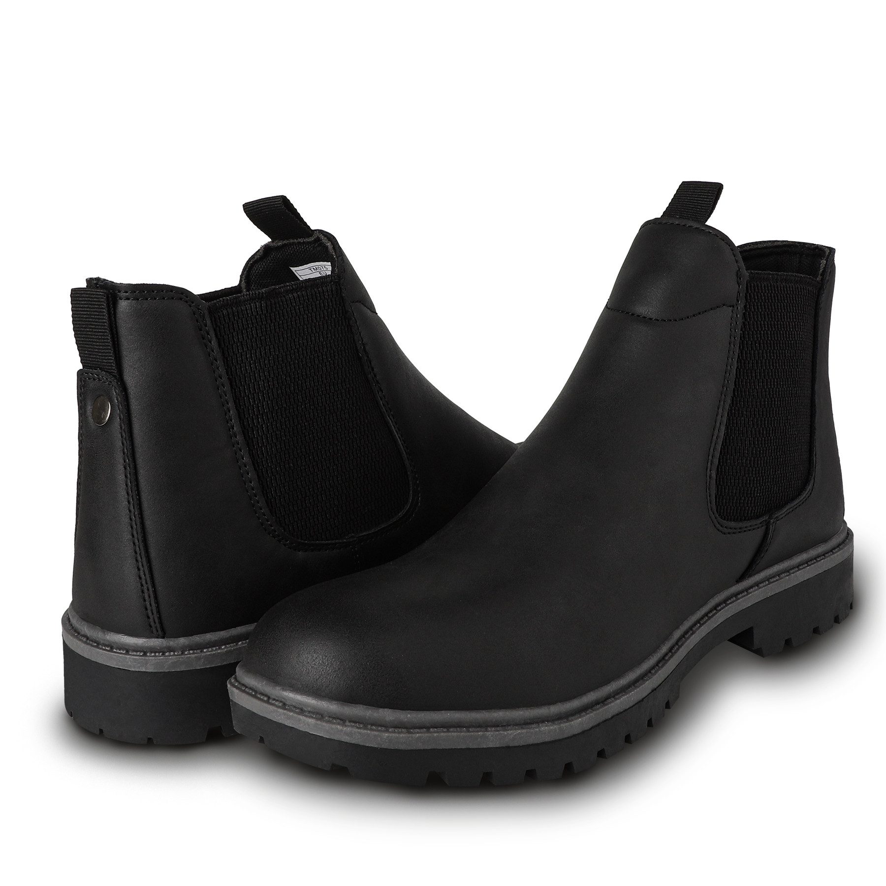TIESTRA Herren-Chelsea-Stiefel, klassische Stiefeletten aus Kunstleder Chelseaboots ideal für den Alltag und Freizeitlooks
