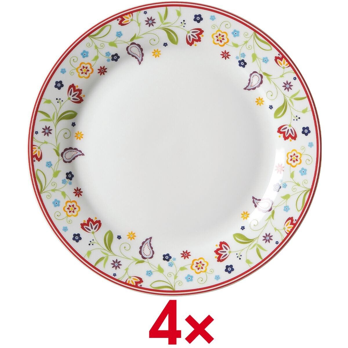 Ritzenhoff & Breker Speiseteller Shanti, (4 St), Ø 27 cm, spülmaschinengeeignet