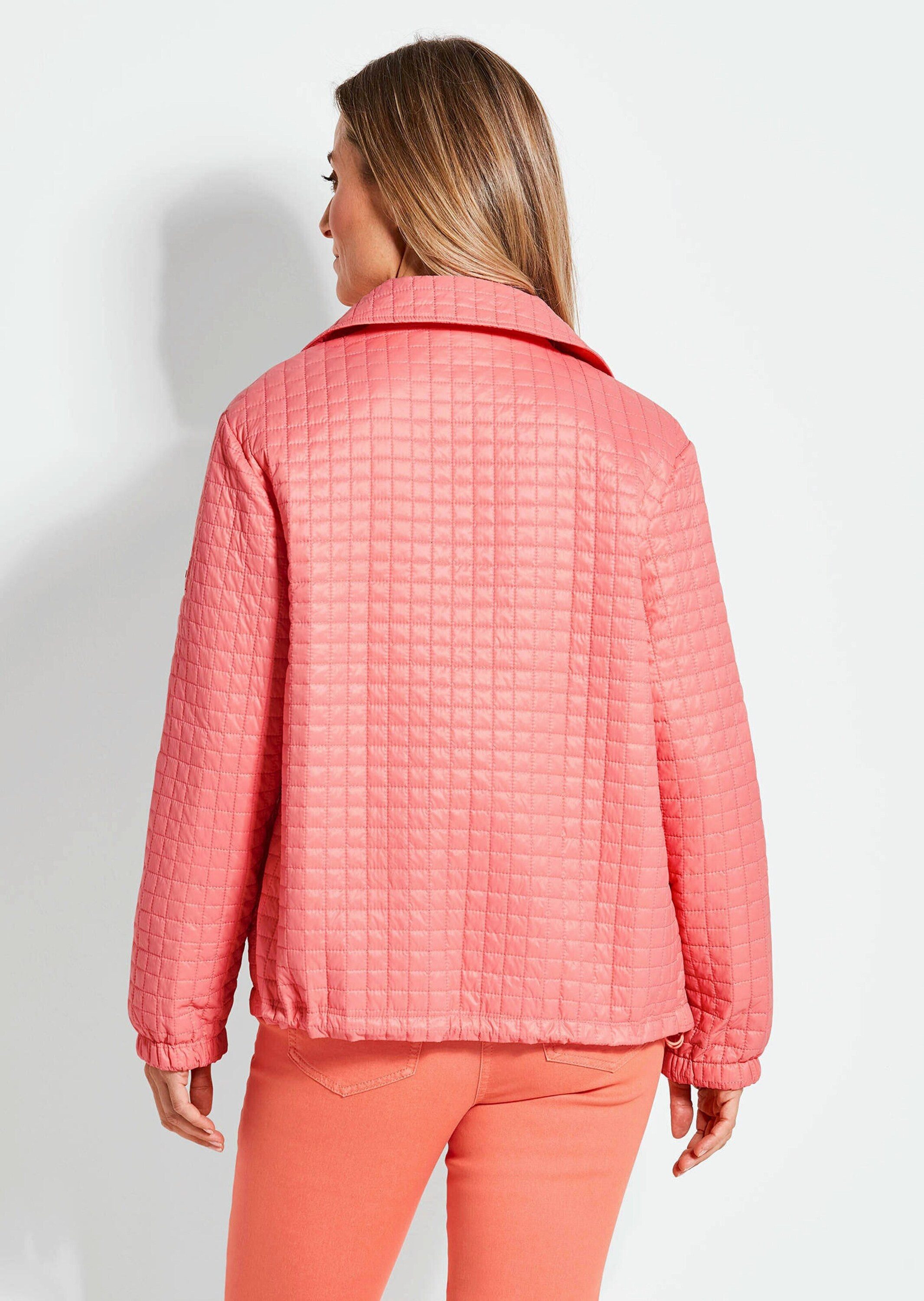 GOLDNER Outdoorjacke Leicht wattierte Outdoorjacke mit Hemdkragen Hemdjacke mit Gummibund und Reißverschluss