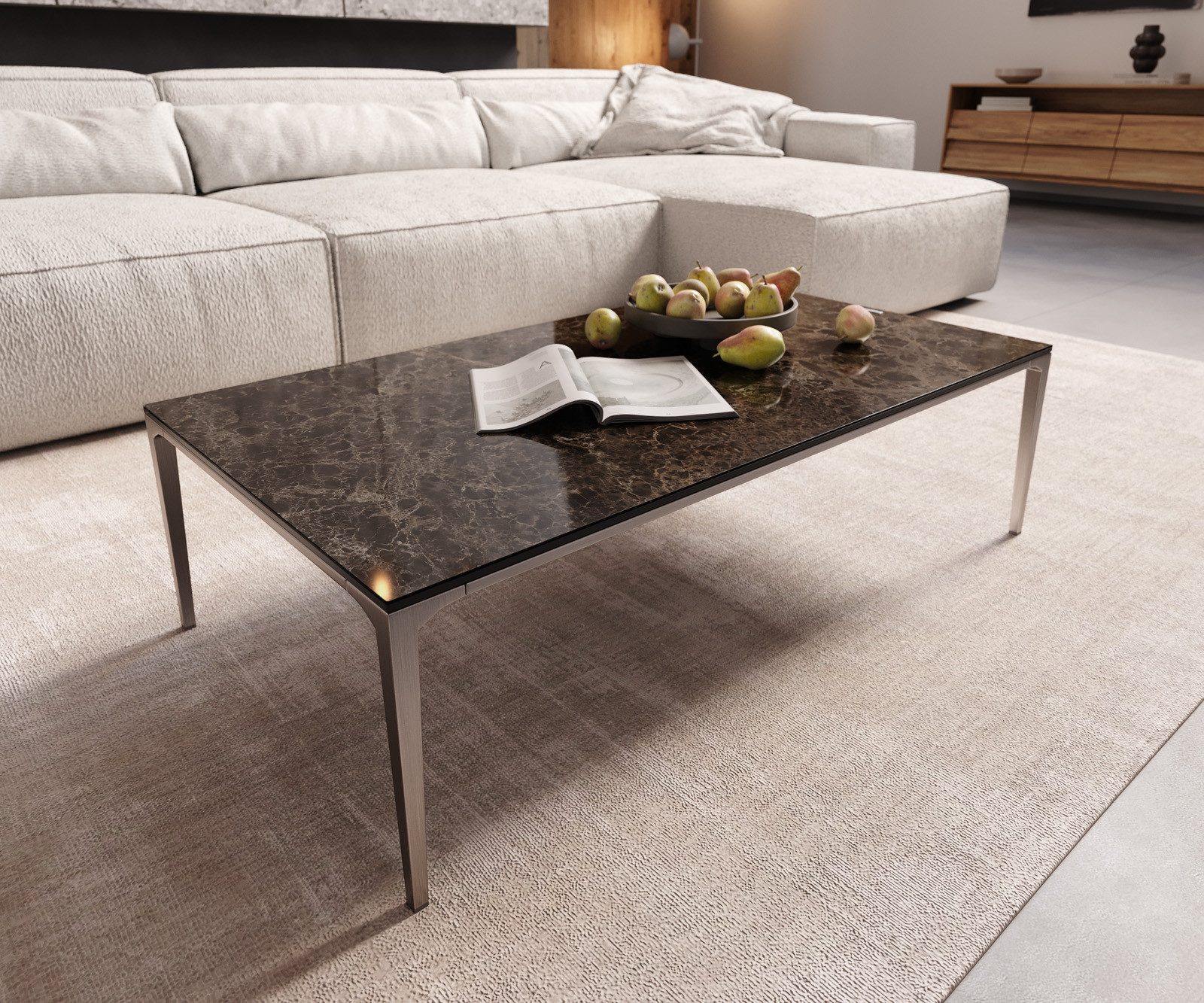 DELIFE Couchtisch Levente, Keramik Laminam®Emperador Extra günstig online kaufen