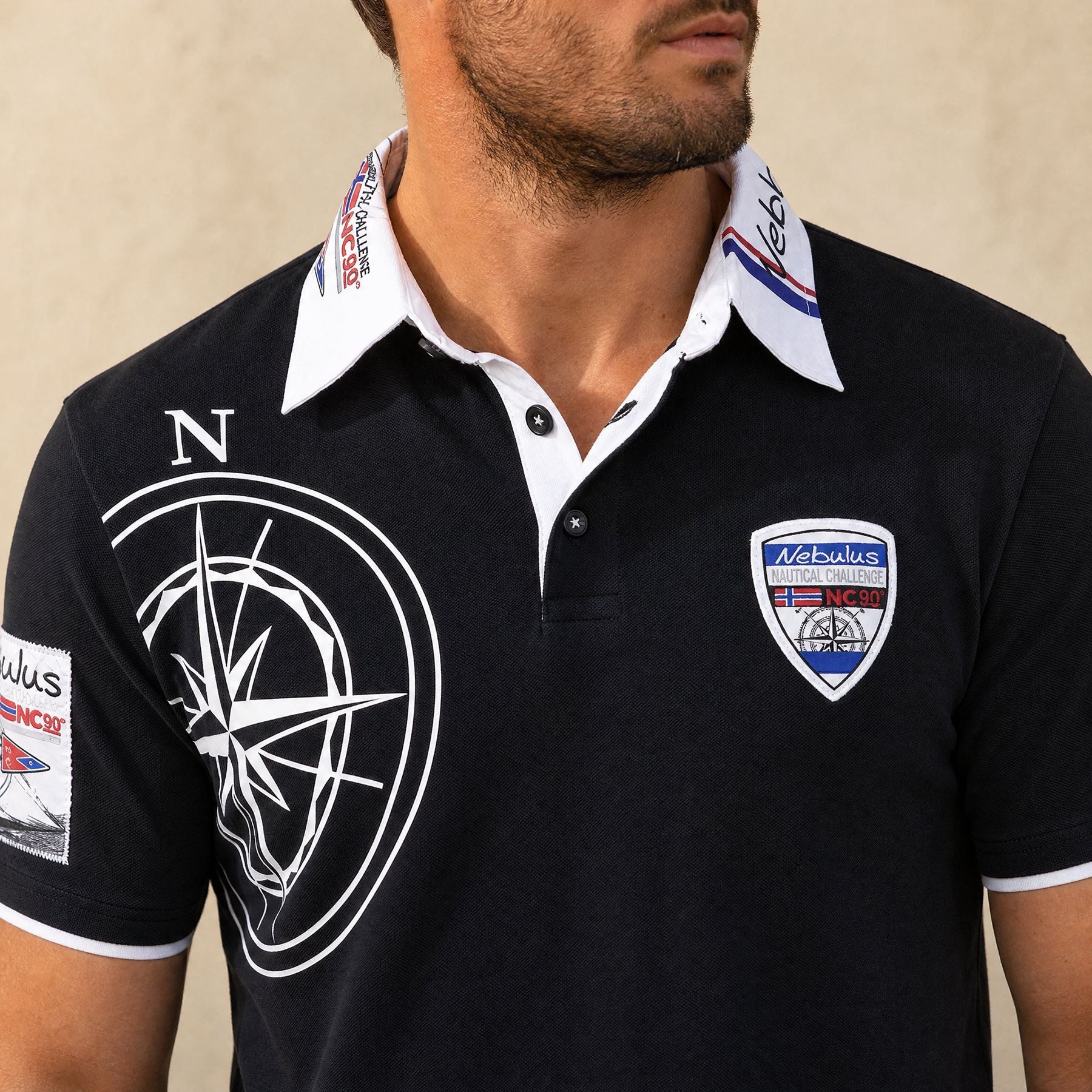 Nebulus Poloshirt EGERSUND, Q2066 - Herren, schwarz, XL