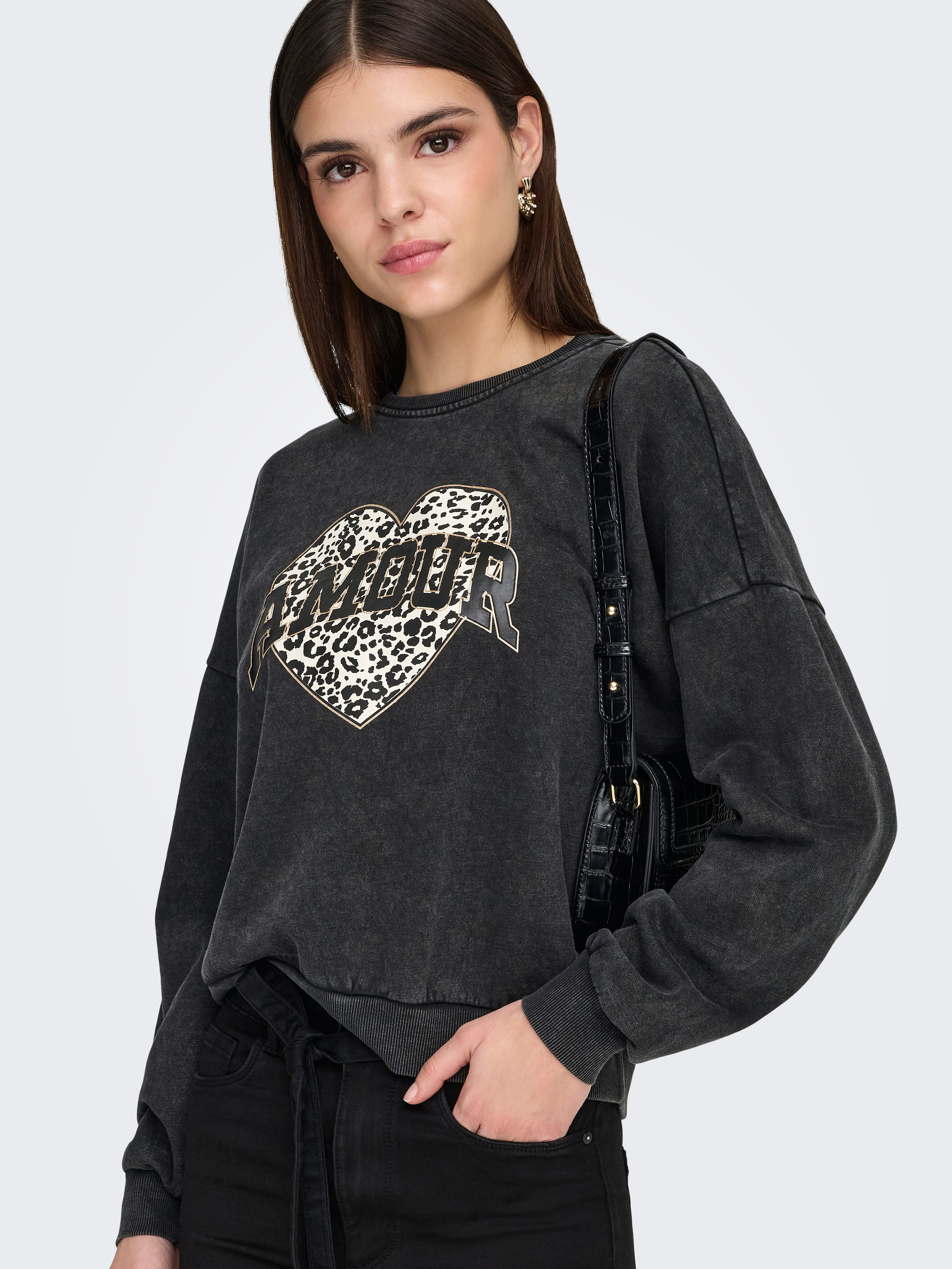 ONLY Sweatshirt ONLLAUREN L/S LEO O-NECK CC SWT – Bild 3 von 5