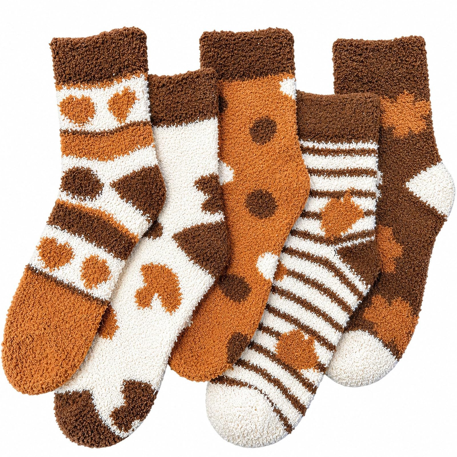 FOUORTUNATE-BEE Kuschelsocken 5 Paar Kuschelsocken Damen für Herbst & Winter Flauschige Warme Socken (5-Paar)