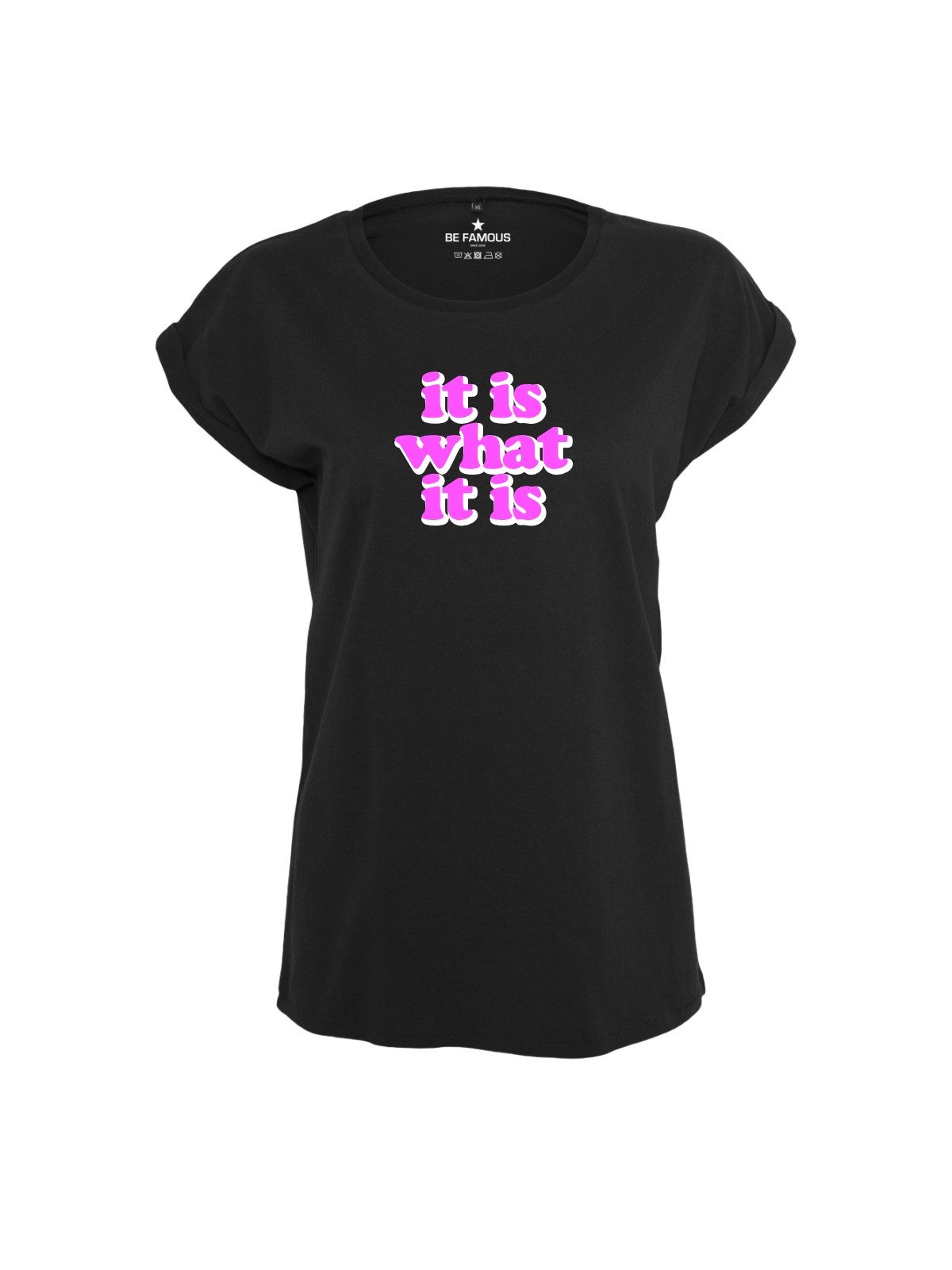 Be Famous Print-Shirt Classic Roll Up günstig online kaufen