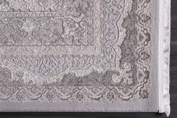 Designteppich Designer Wohnzimmer Carpetilla Senfony Kurzflor Orientalisch Grau, Carpetilla, Rechtetig, Höhe: 11 mm, Kurzflor