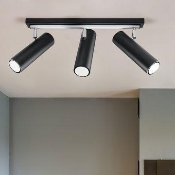 etc-shop LED Deckenspot, Leuchtmittel nicht inklusive, Deckenlampe 3-flammig Deckenstrahler Wohnzimmer Beleuchtung Spot