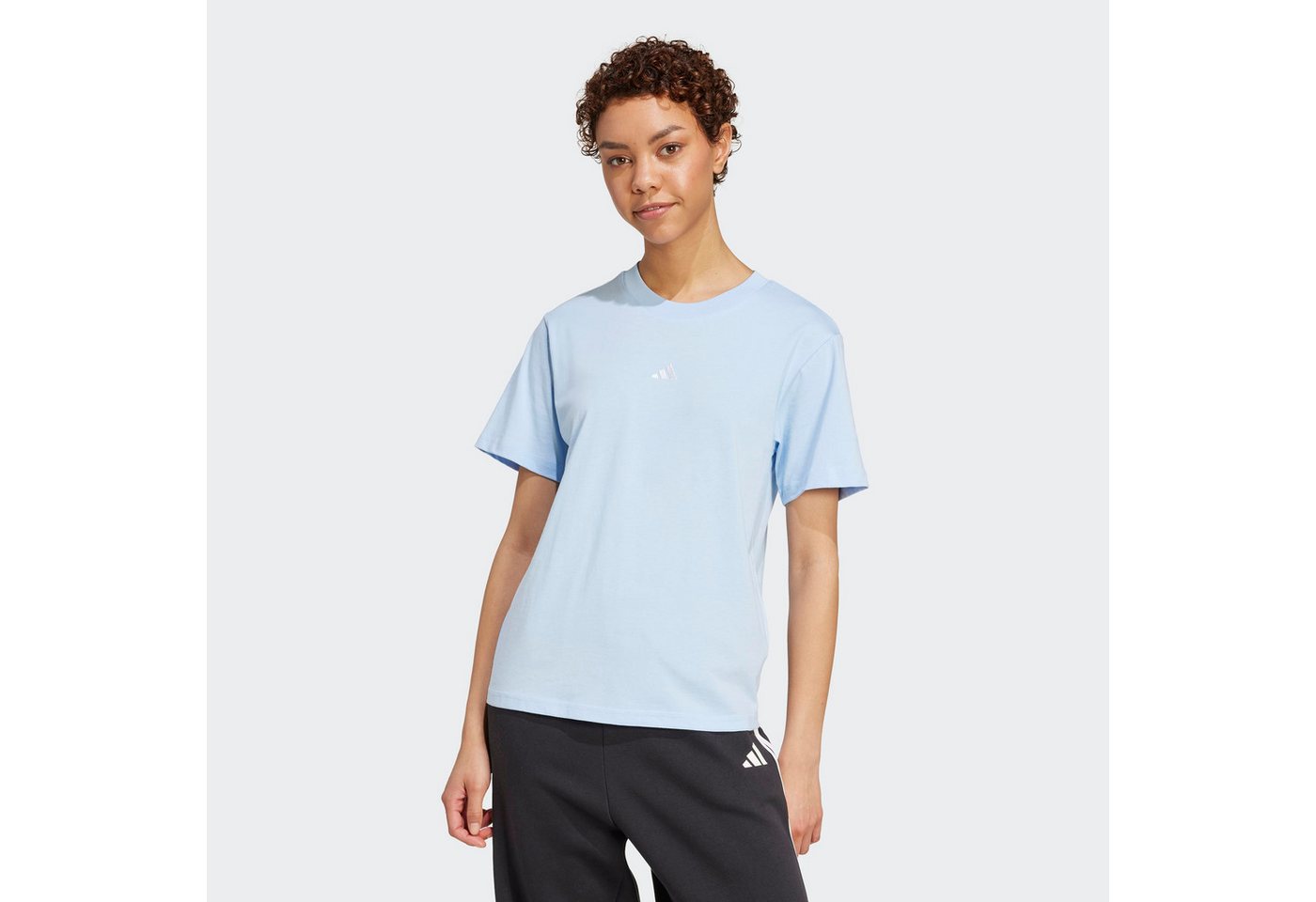 adidas Sportswear T-Shirt W SL SJ T mit kleinem 3-Streifen Logo auf der Brust, ohne Verschluss