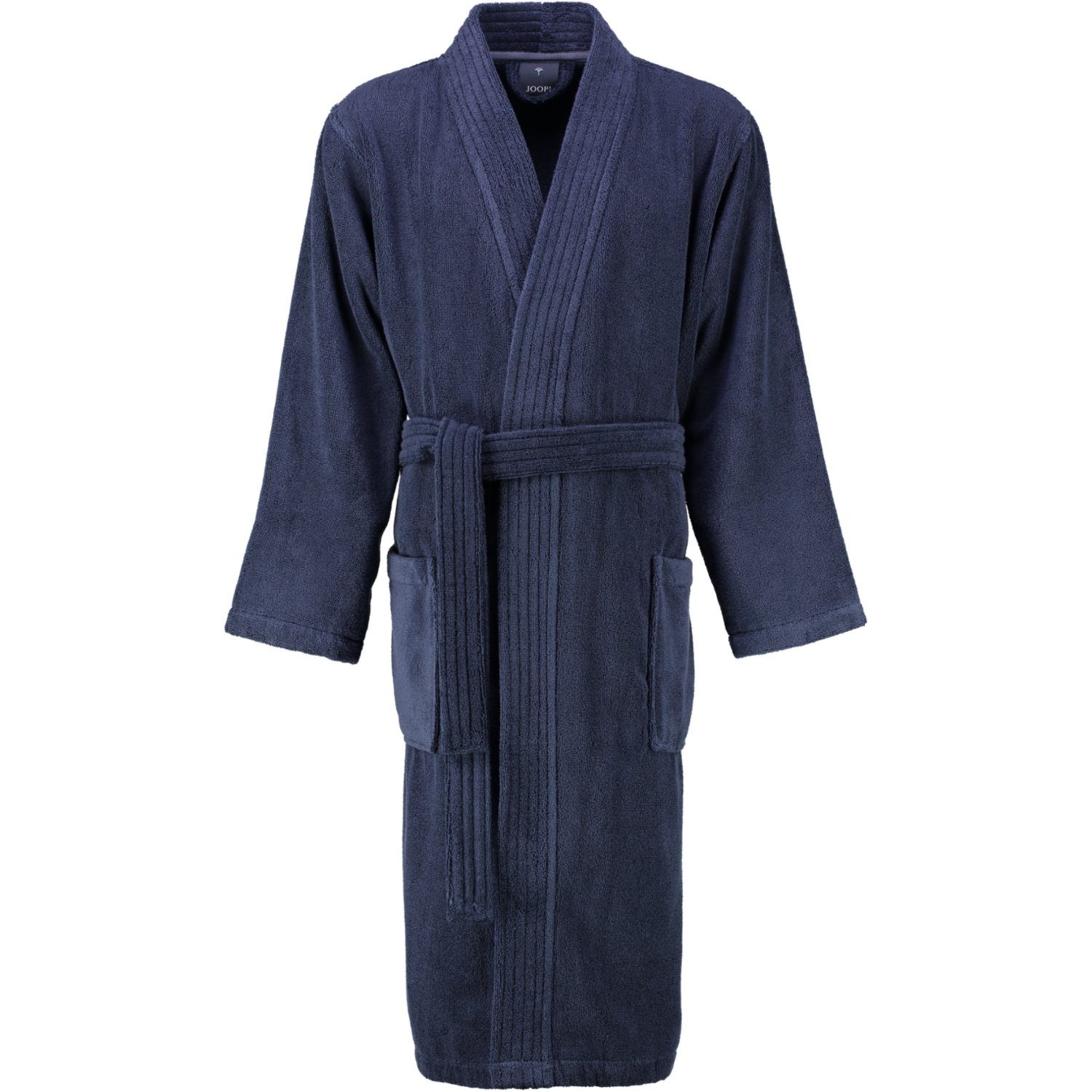 Joop! Herrenbademantel 1647 Frottier, 100% Kimono, Kimono dunkelblau Baumwolle