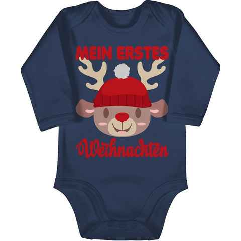 Shirtracer Shirtbody Mein erstes Weihnachten mit Rentier Weihnachten Kleidung Baby