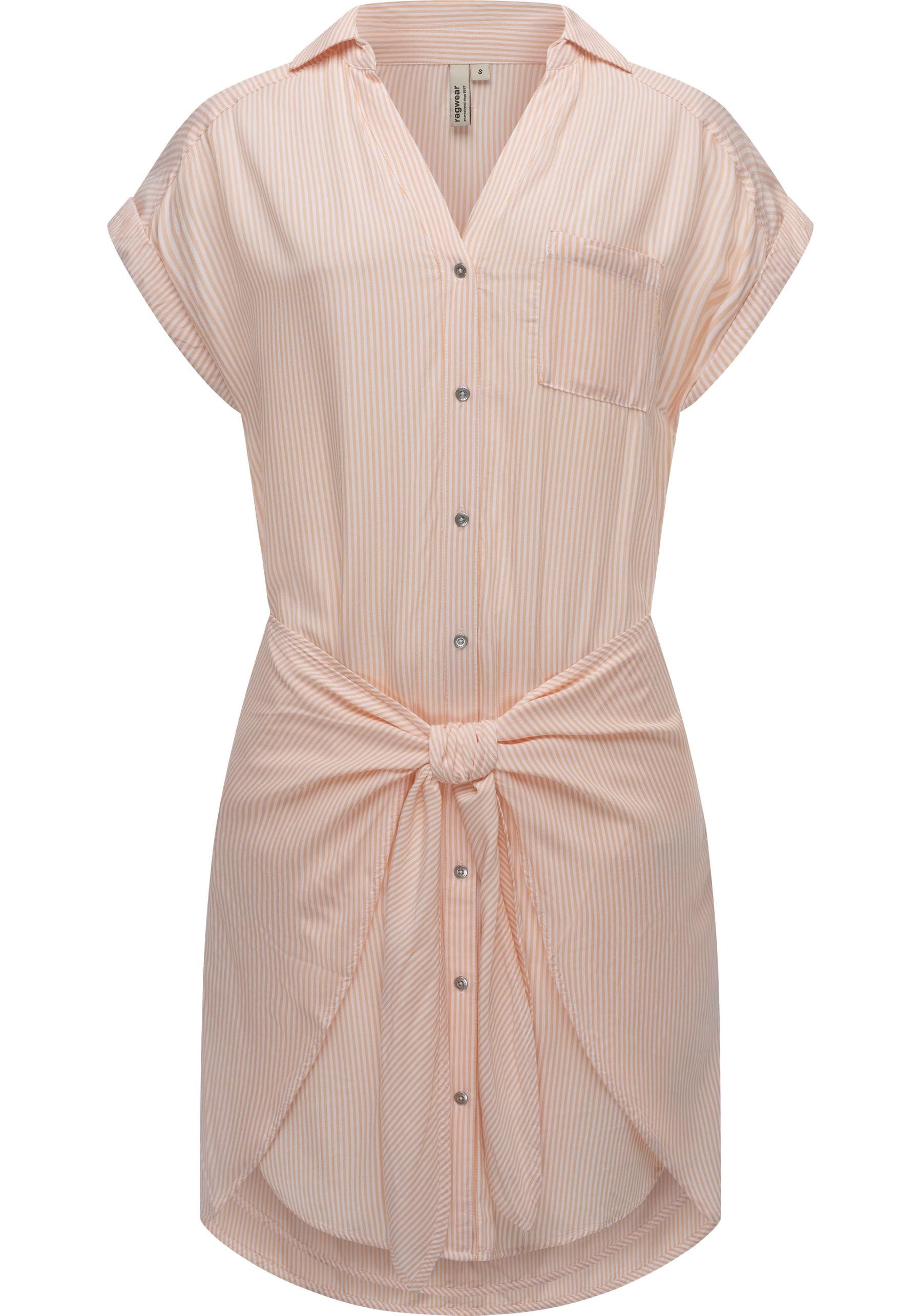 Ragwear Blusenkleid Bahaya Stripe gestreiftes Damen Sommerkleid mit Bindeba günstig online kaufen