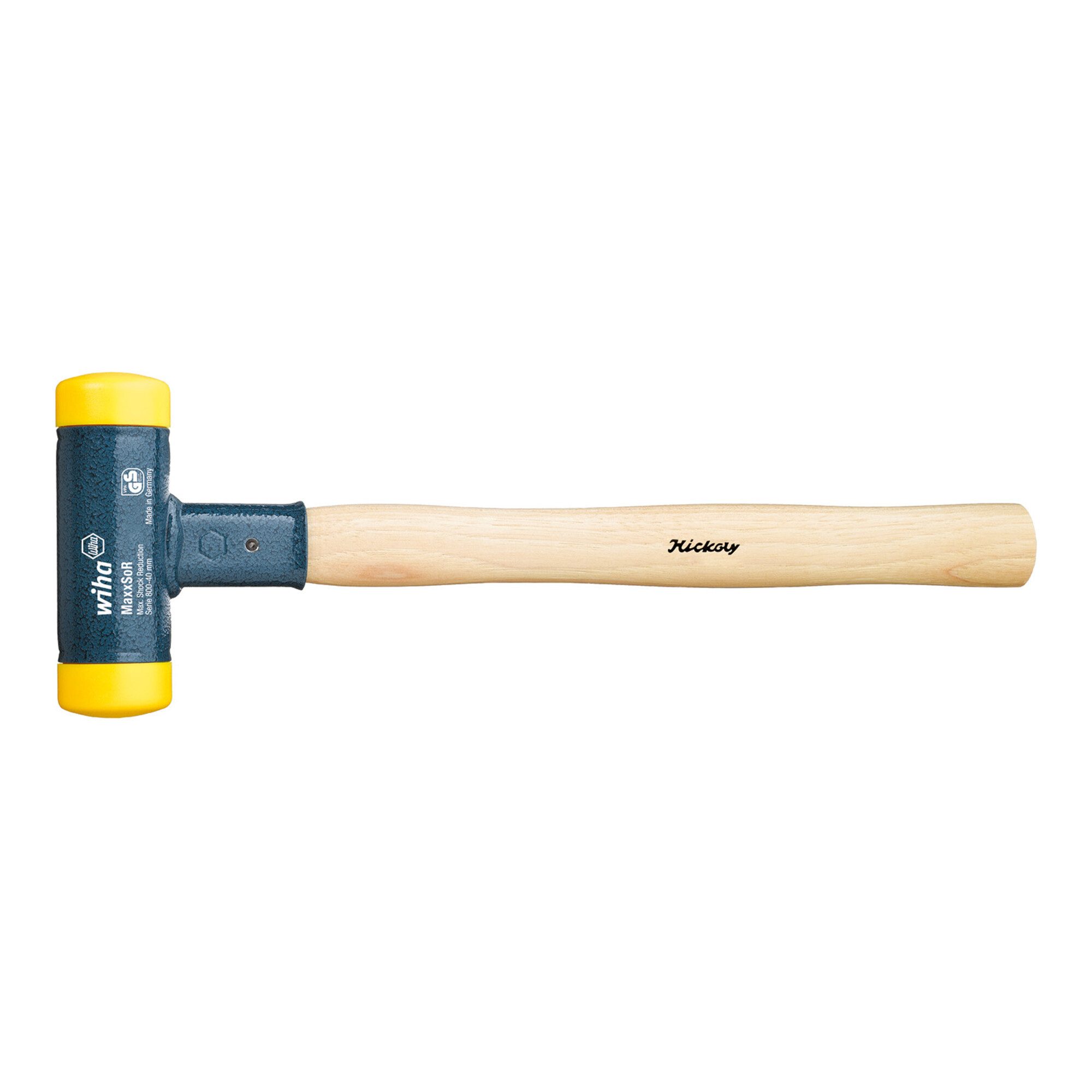 Wiha Hammer Wiha Schonhammer rückschlagfrei mit Hickory-Holzstiel, Rund-Schlagkopf