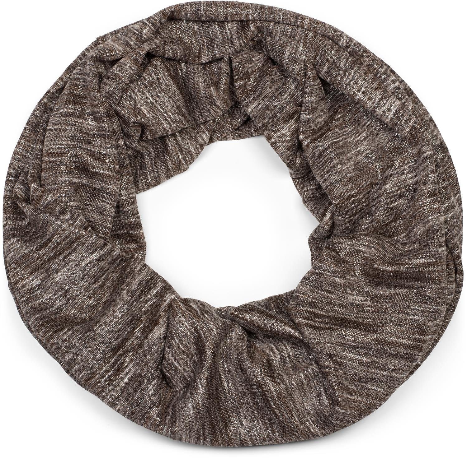 Loop Loop Schal mit Glitzerfaden und kleinen Pailletten