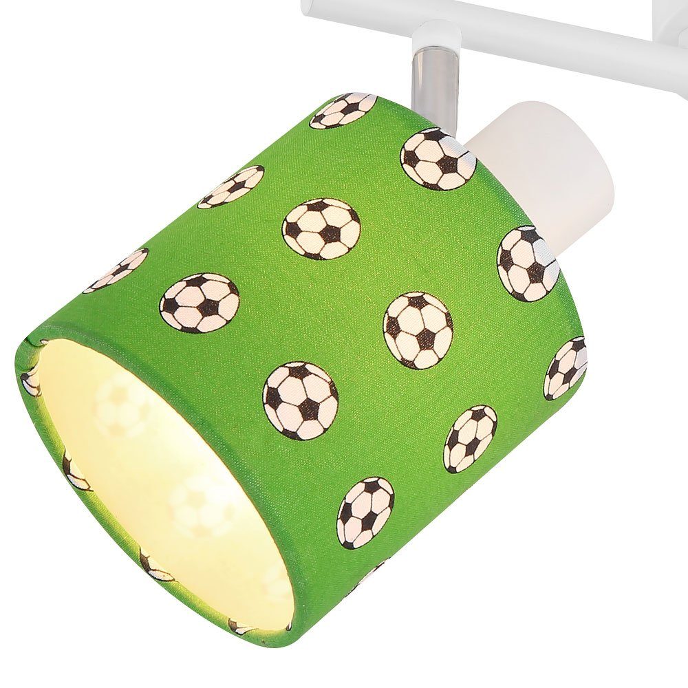 etc-shop Dekolicht, Leuchtmittel Deckenleuchte nicht inklusive, Fußball Spotleuchte Kinderzimmerlampe Deckenstrahler