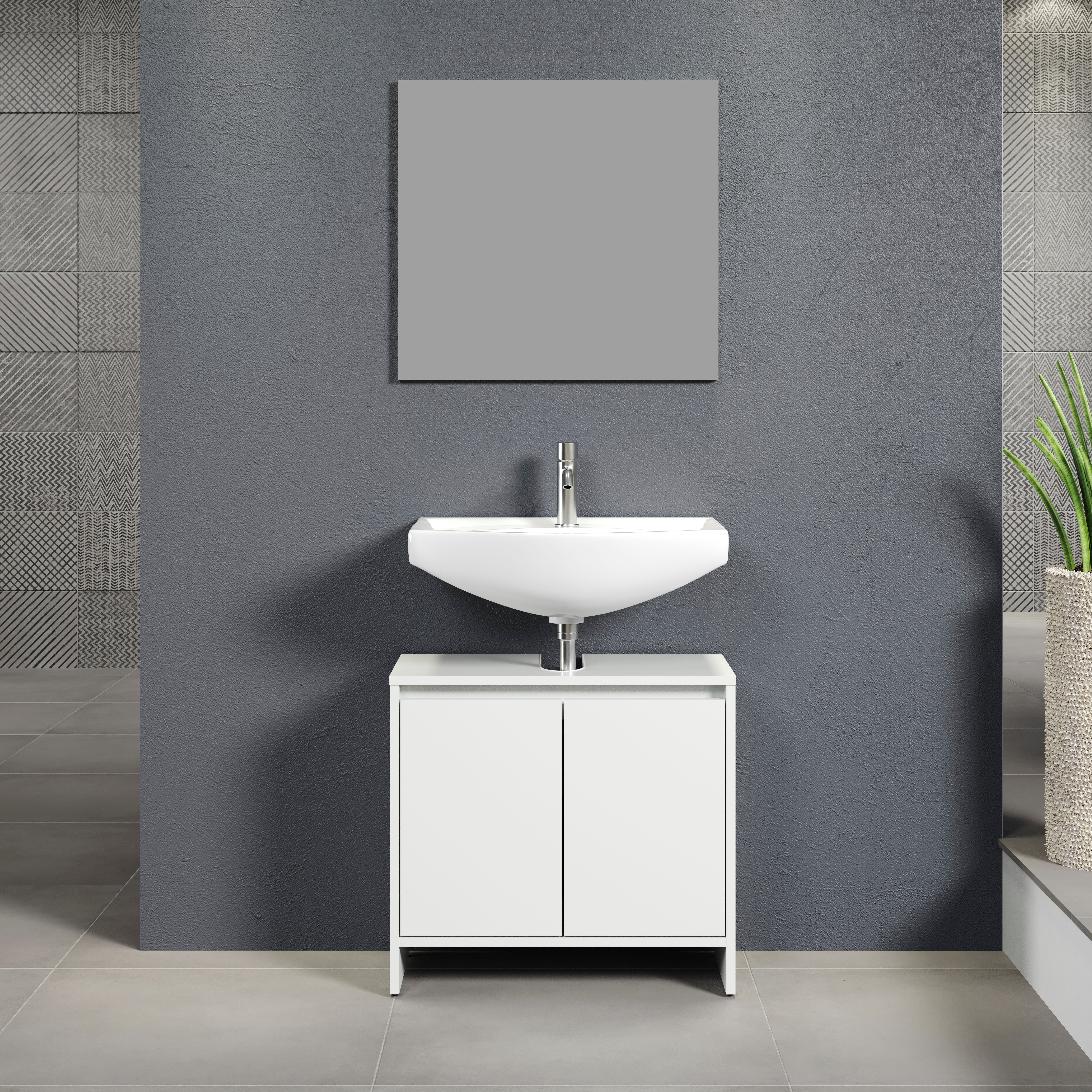 INOSIGN Badmöbel-Set Banta, (2-St), Griffloser Waschbeckenunterschrank in W günstig online kaufen