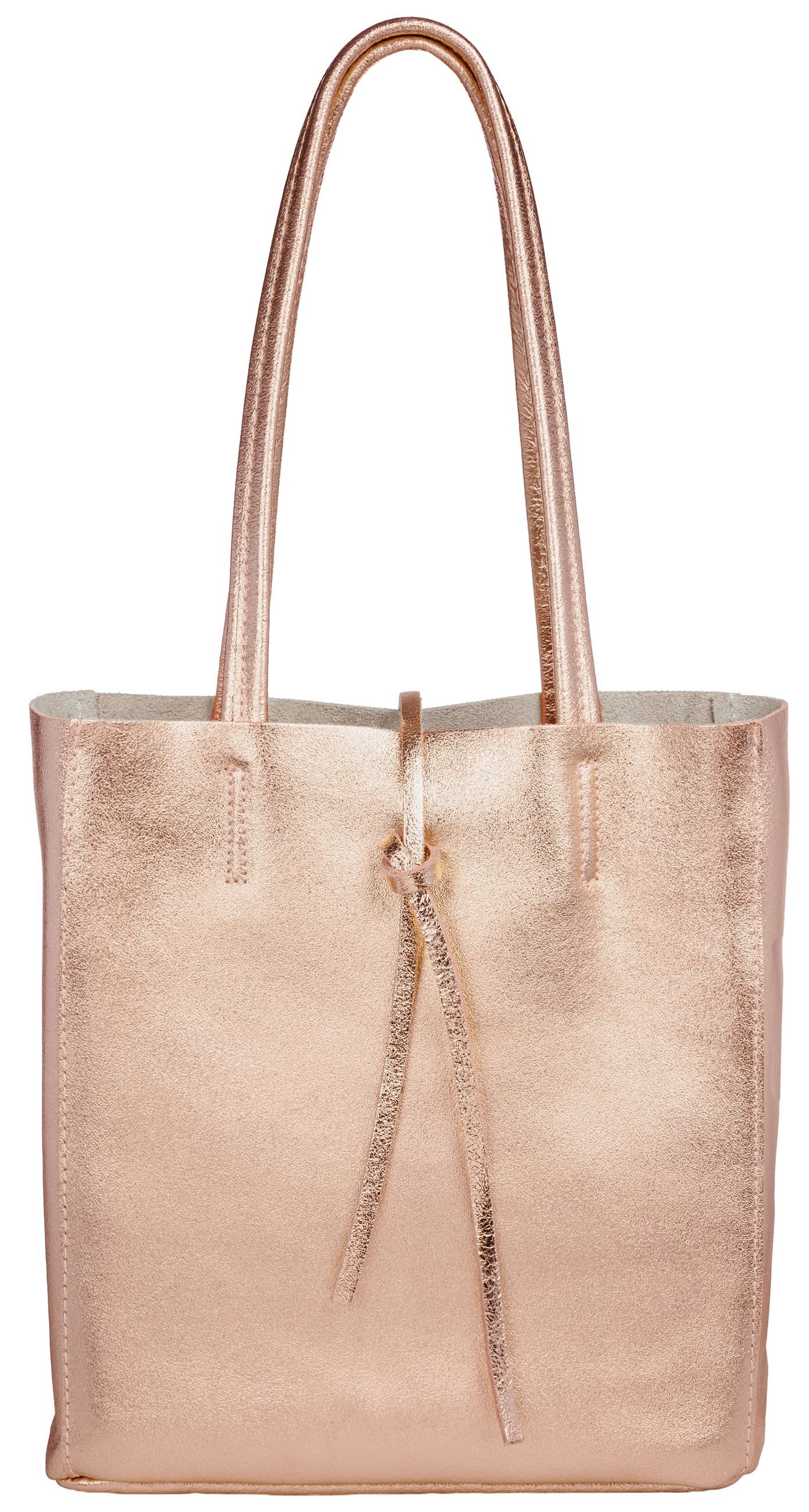 Caspar Schultertasche Mittelgroße Leder Shopper Damen Tasche - CLASSIC LINE günstig online kaufen