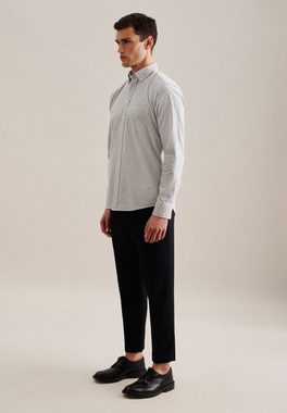 seidensticker Businesshemd Schwarze Rose Regular Langarm Button-Down-Kragen Streifen
