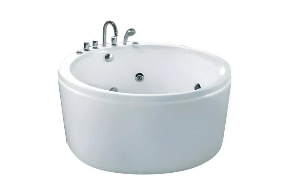 JVmoebel Whirlpool-Badewanne Design Whirlpool Badewanne mit Massagedüsen in Weiß, Made in Europe