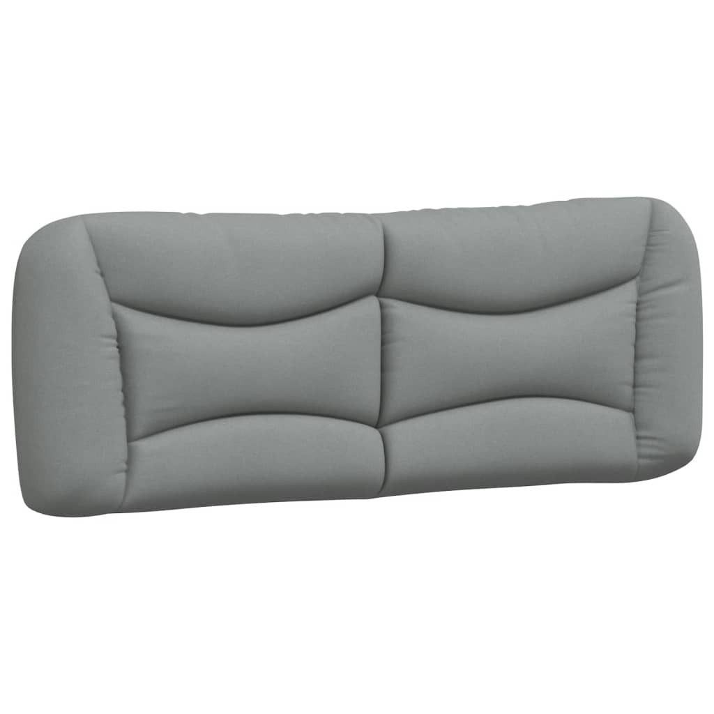 vidaXL Bett Kopfteil-Kissen "Hvar" Hellgrau 120 cm Stoff (1-tlg) günstig online kaufen