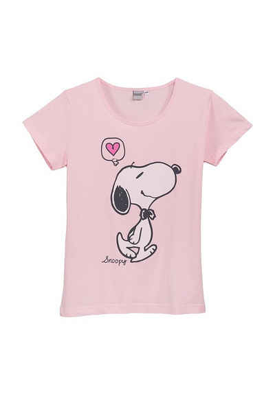 ONOMATO! T-Shirt »Peanuts Snoopy Damen kurzarm-Shirt Oberteil«