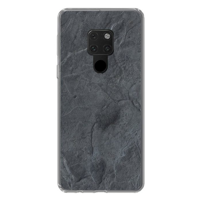 MuchoWow Handyhülle Grau - Beton - Schiefer - Strukturiert - Retro Phone Case Handyhülle Huawei Mate 20 Silikon Schutzhülle