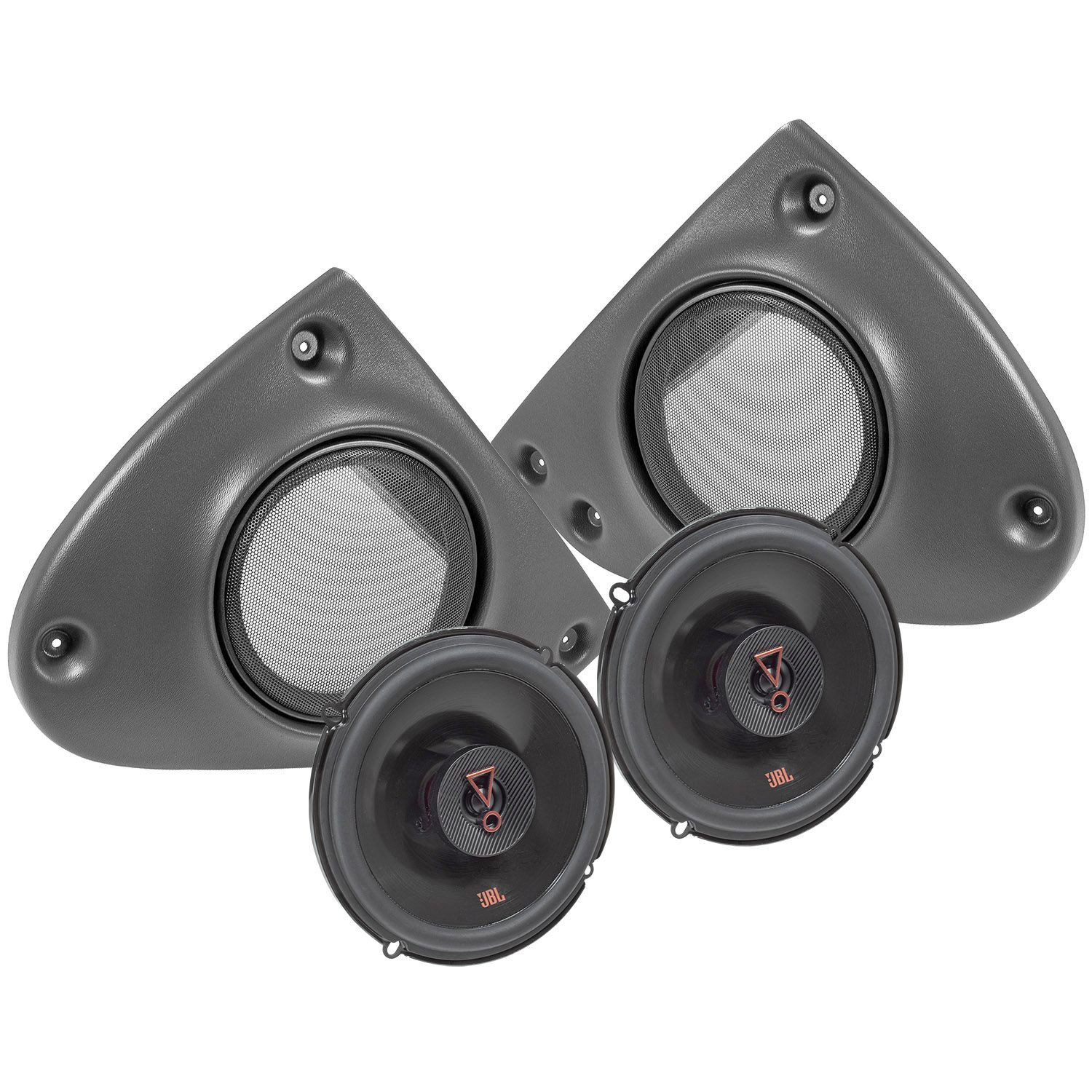 tomzz Audio JBL Stage3 627F Set Doorboard passt für Smart Fortwo Typ 450 Tür vorne Auto-Lautsprecher