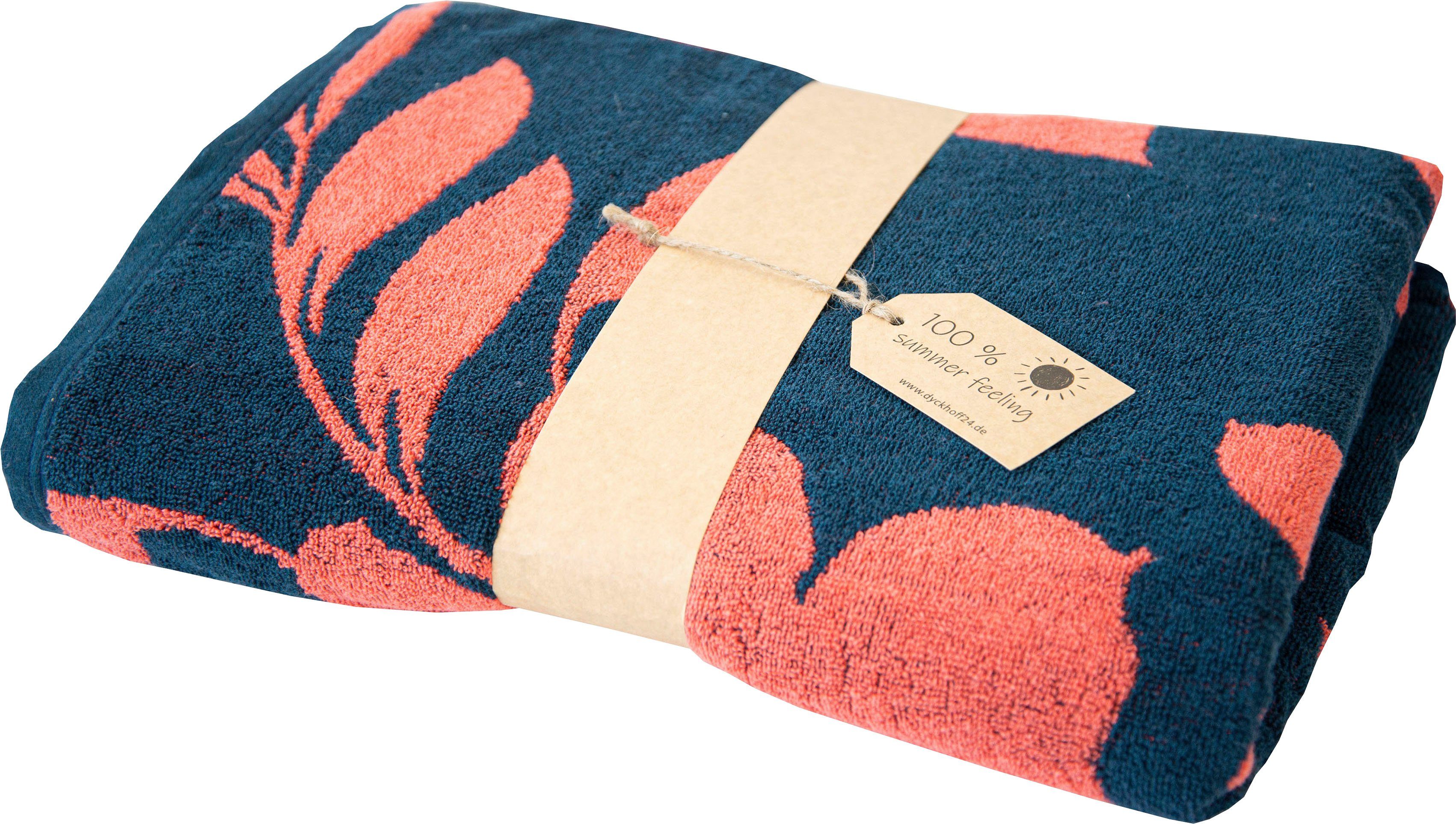 Dyckhoff Strandtuch Flowers, Zwirnfrottee (1-St), 100% Baumwolle