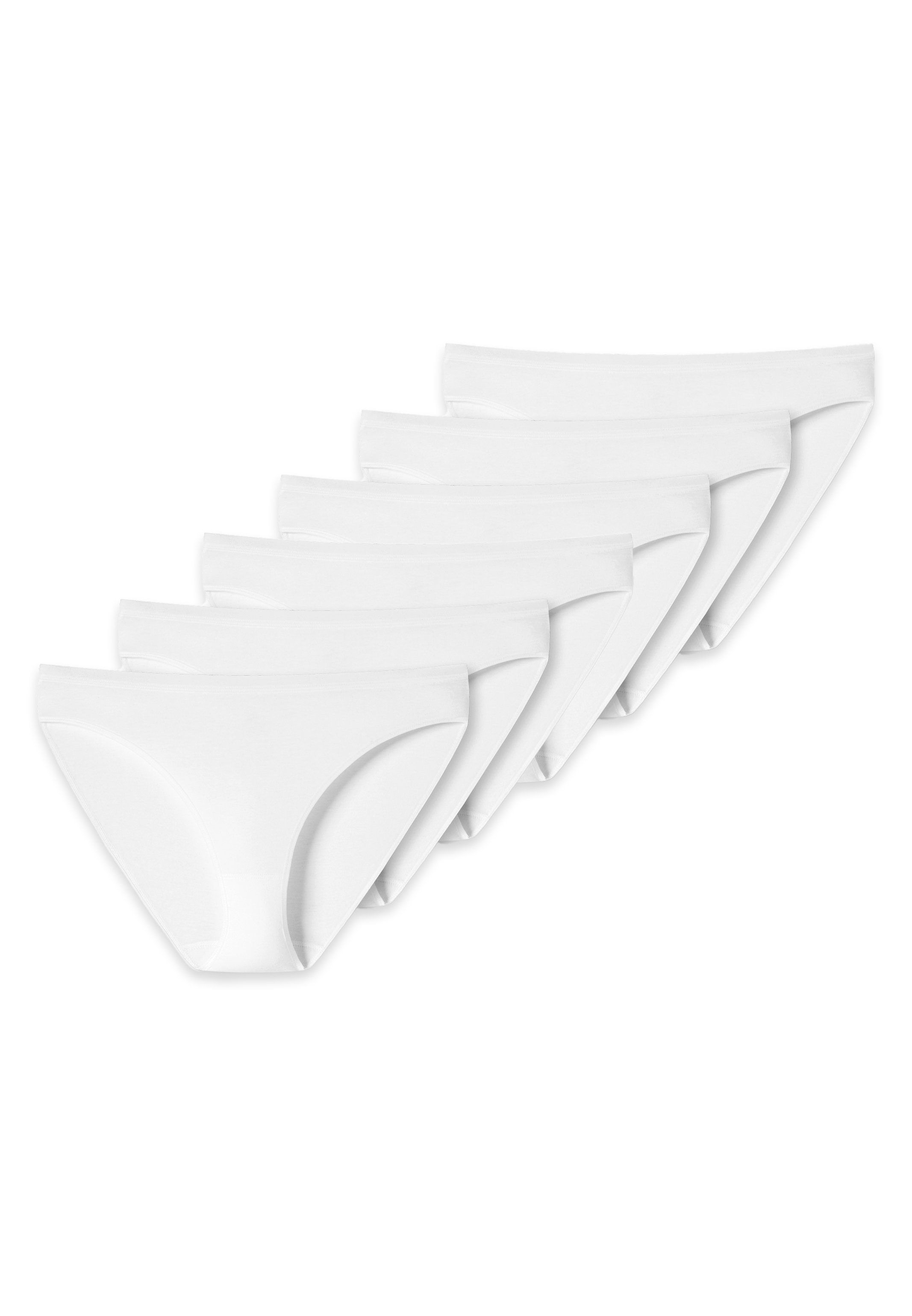 Weiß verarbeitet Tai Basic Slip (Spar-Set, by - - uncover Hochwertig 6-St) Pack Tai-Slip 6er Baumwolle SCHIESSER