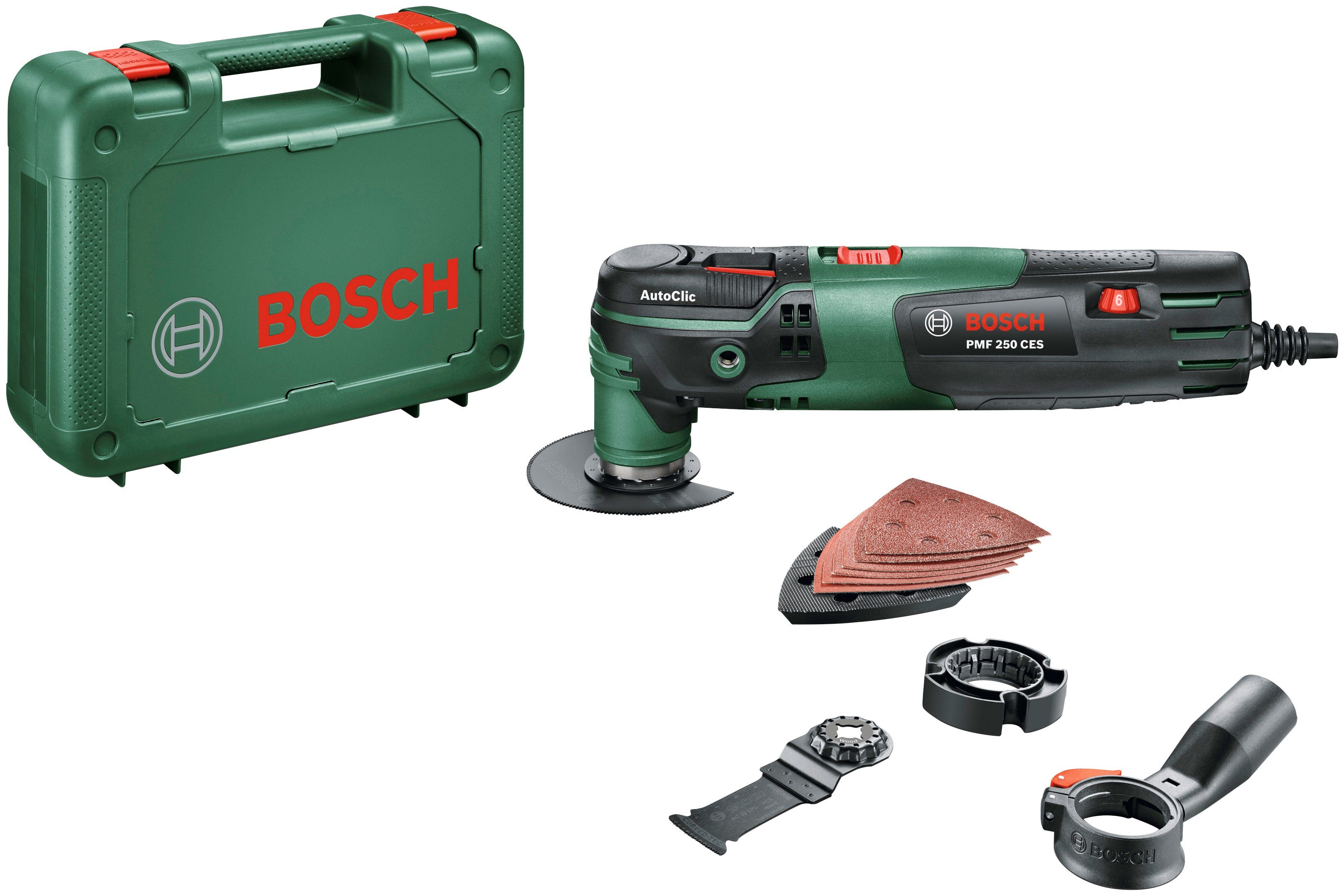 Bosch Home PMF W 250 250 & Garden 250 Elektro-Multifunktionswerkzeug W, CES, Set