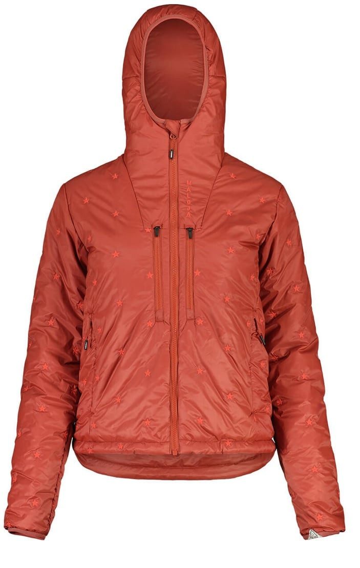 Maloja Winterjacke LocalitaM Alpine Puffer 2023 (Primaloft BIO-Wattierung, winddicht) rot