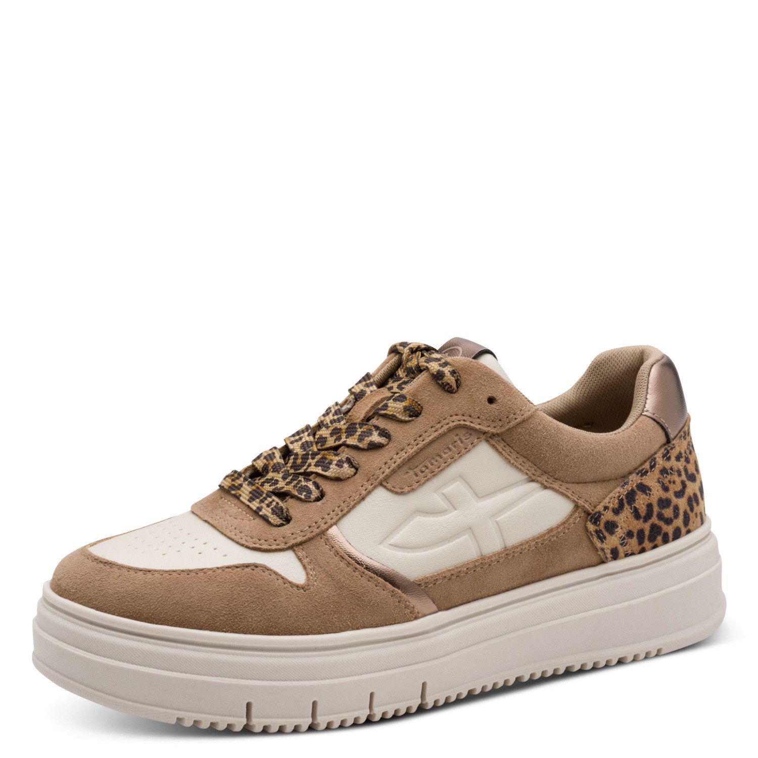 Tamaris Plateausneaker Halbschuh, Schnürer, Freizeitschuh mit Kontrastbesätzen