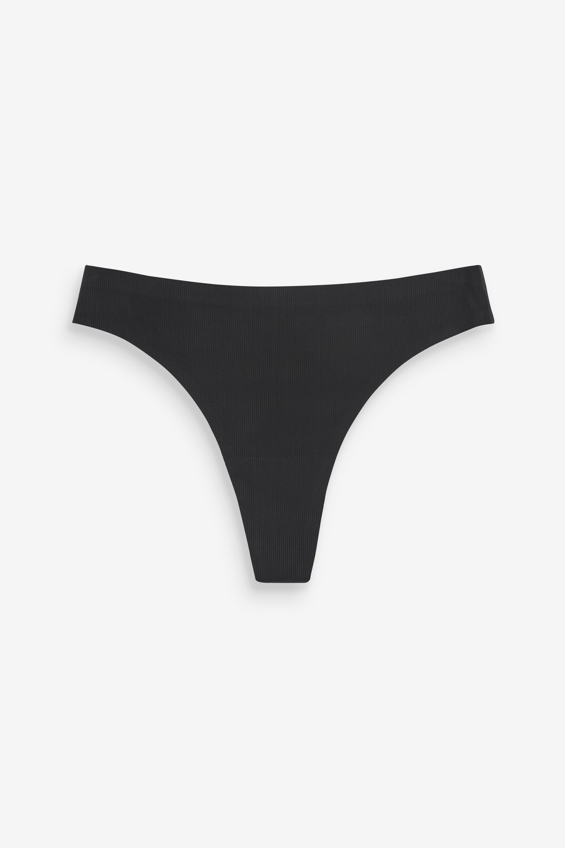 String Nahtloser gerippter Tangaslip mit Spitze