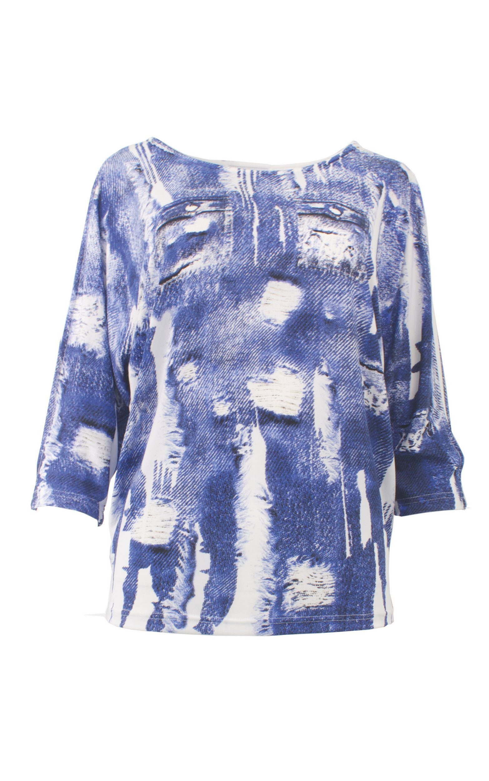 T-Shirt mit Jeans-Print
