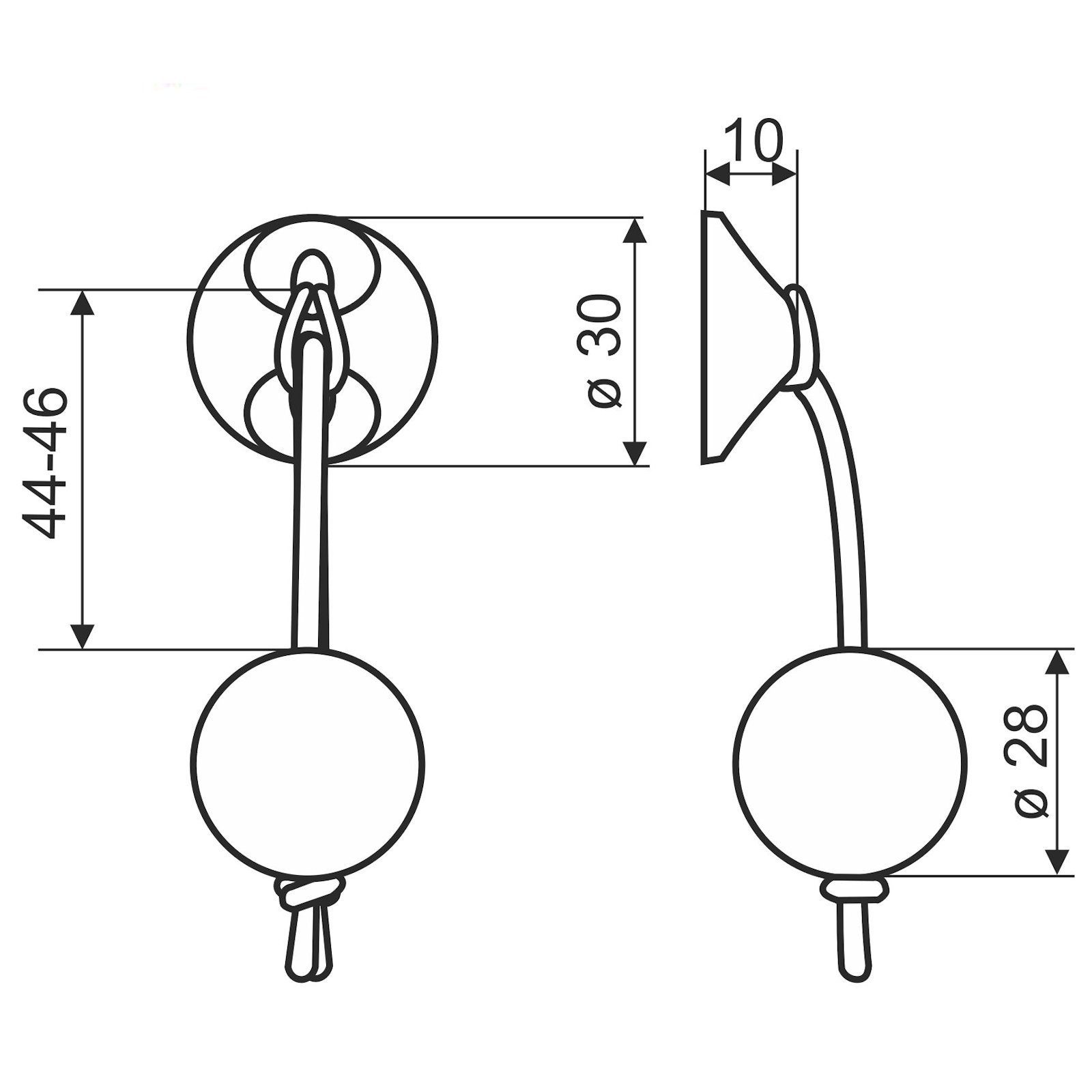 SO-TECH® Möbelknopf Kindermöbelknopf CHAMÄLEON, Knopf mit Kordel fürs Kinderzimmer - incl. Schraube