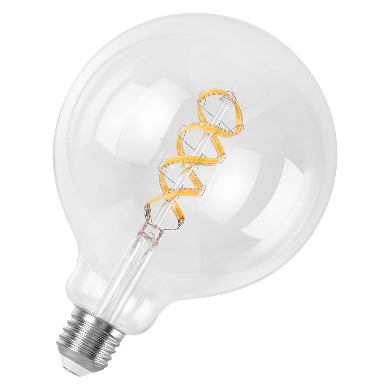 Licht-Erlebnisse LED-Leuchtmittel LAMP, E27, Globe Lampe E27 RGB CCT 470 lm Ø 12.5 cm Smart dimmbar via App
