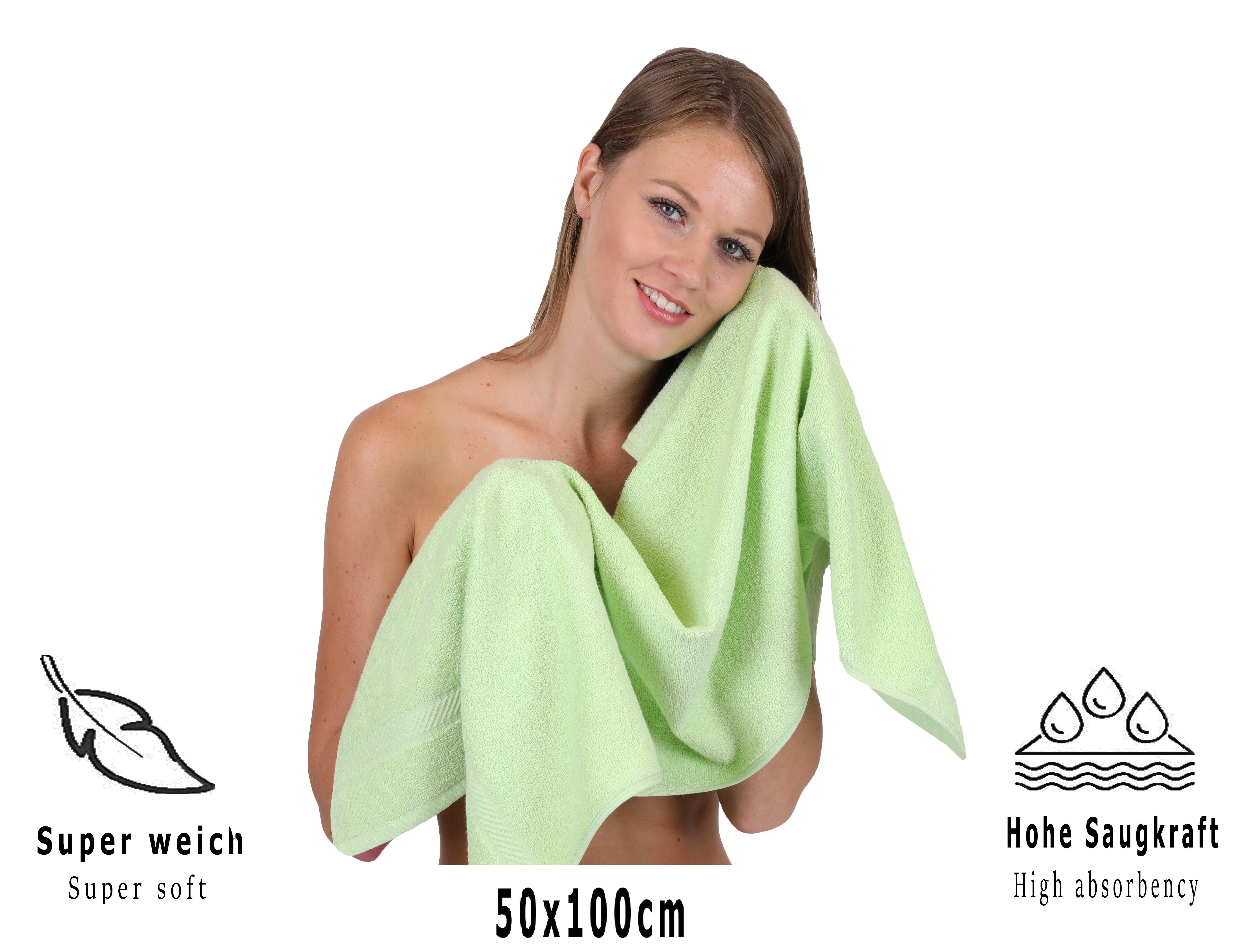 grün, Handtücher Handtücher 100 Betz Palermo 50 und Stück 100% Baumwolle x 6 weiß cm Farbe Größe