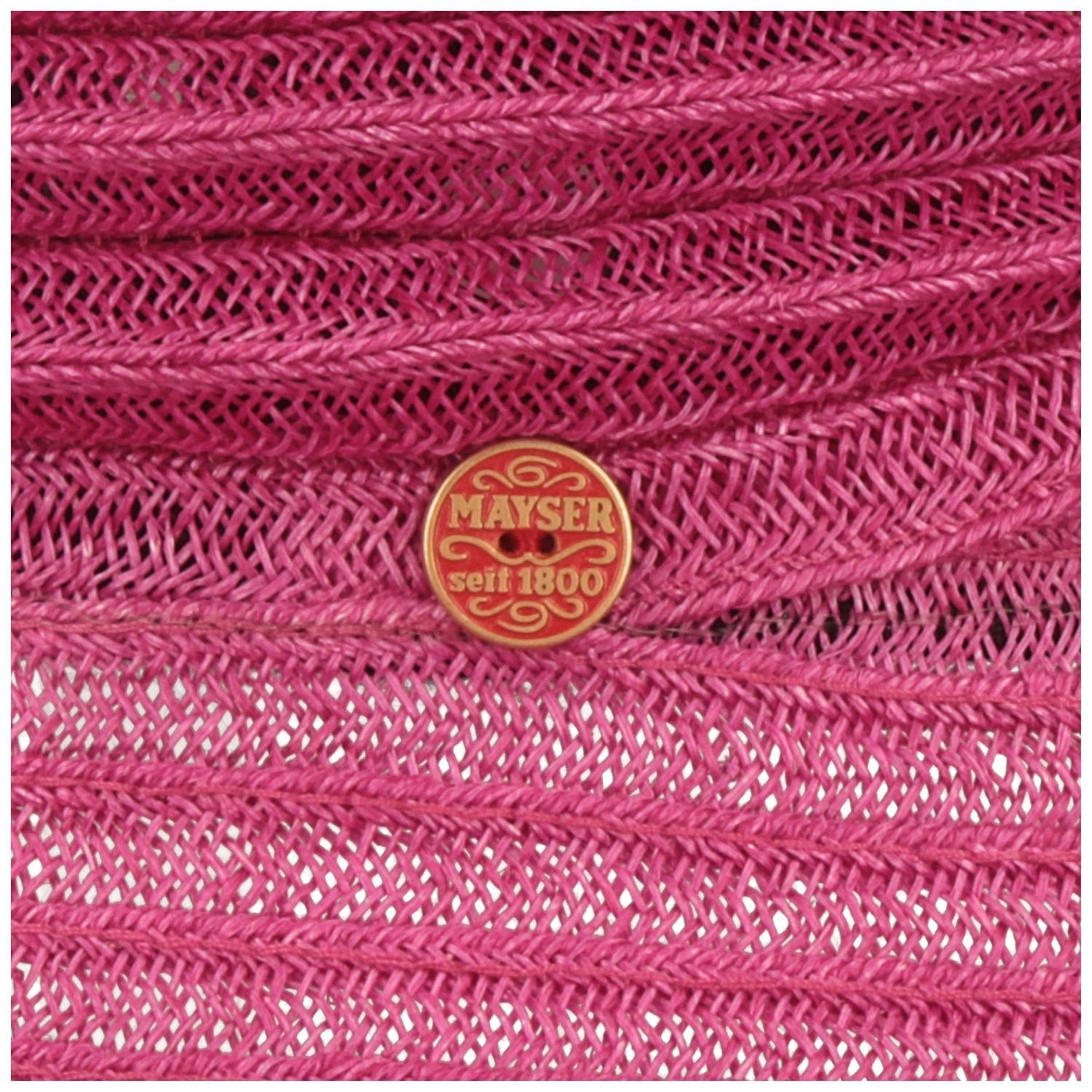 Mayser Strohhut knautschbarer & faltbarer 9010 Bella Hanf Bortenhut pink aus