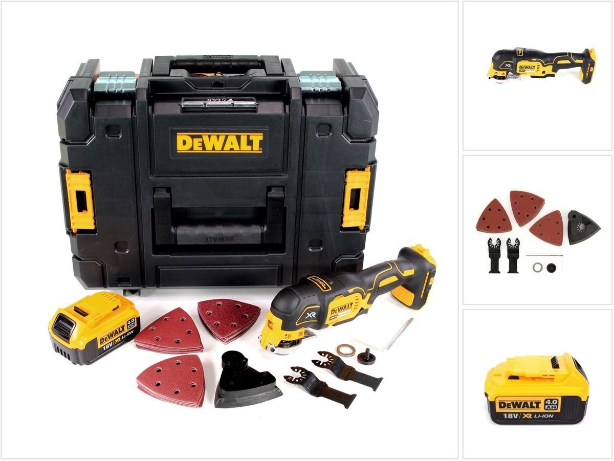 DeWalt Akku-Multifunktionswerkzeug DCS 355 NT Akku Oszillierer Multitool 18 V Brushless + 1x Akku 4,0 Ah