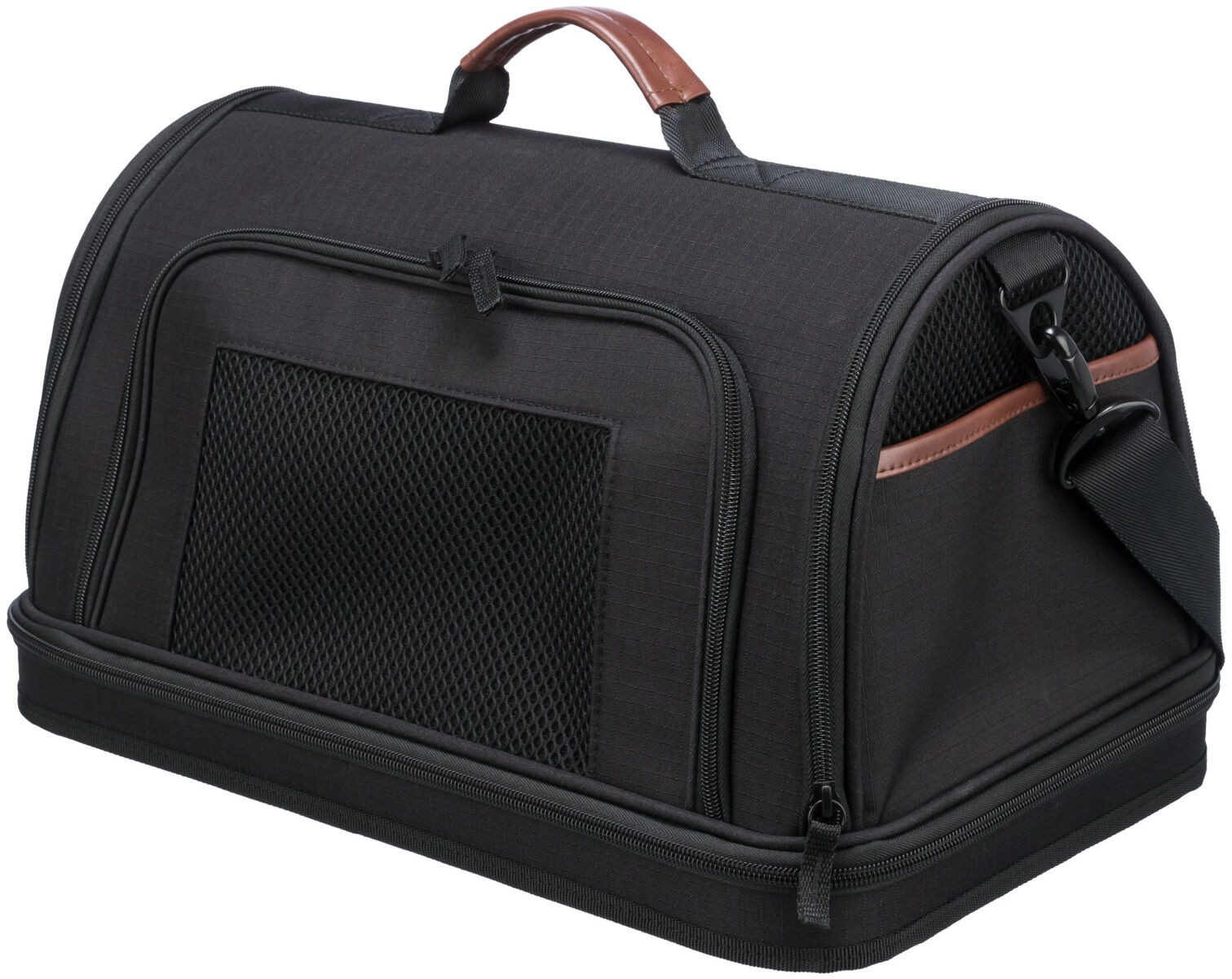 TRIXIE Tiertransporttasche Airline Tasche Gate - schwarz - 28 × 25 × 45 cm