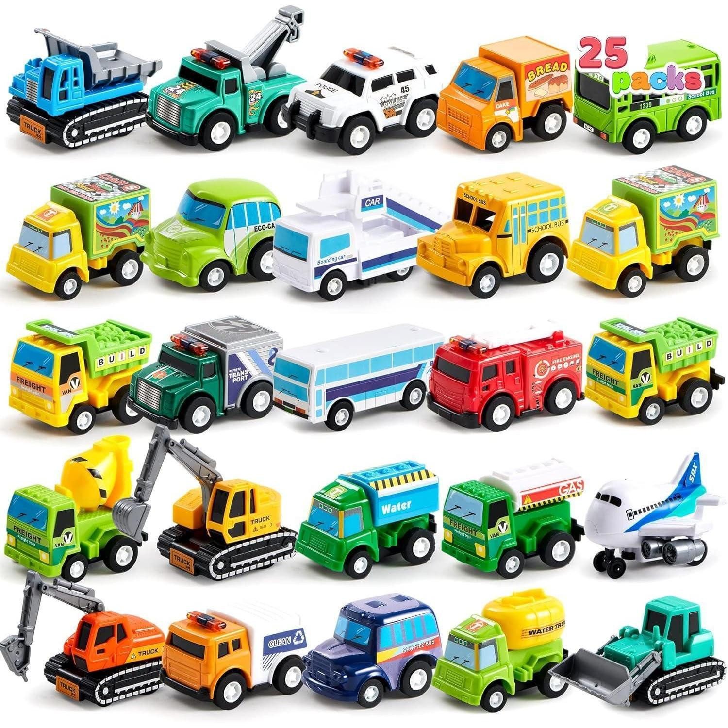 LuxusKollektion Spielzeug-Auto 25 Stück Zurückziehen Stadtautos und Lastwagen Spielzeugauto-Set